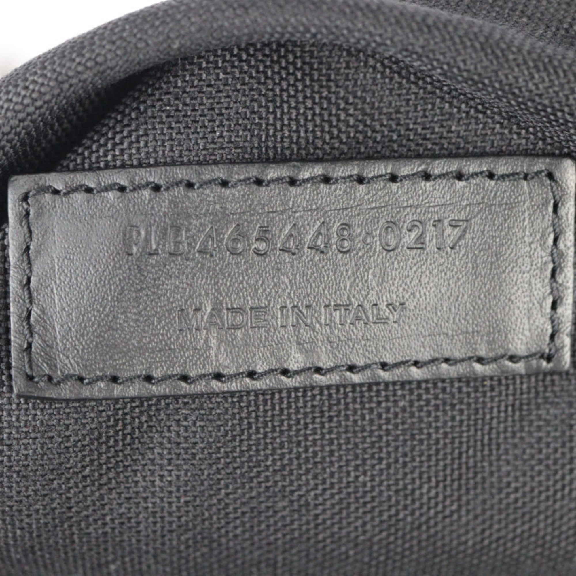 Yves Saint Laurent Black Canvas Leather Backpack Handbag (Pre-Owned)