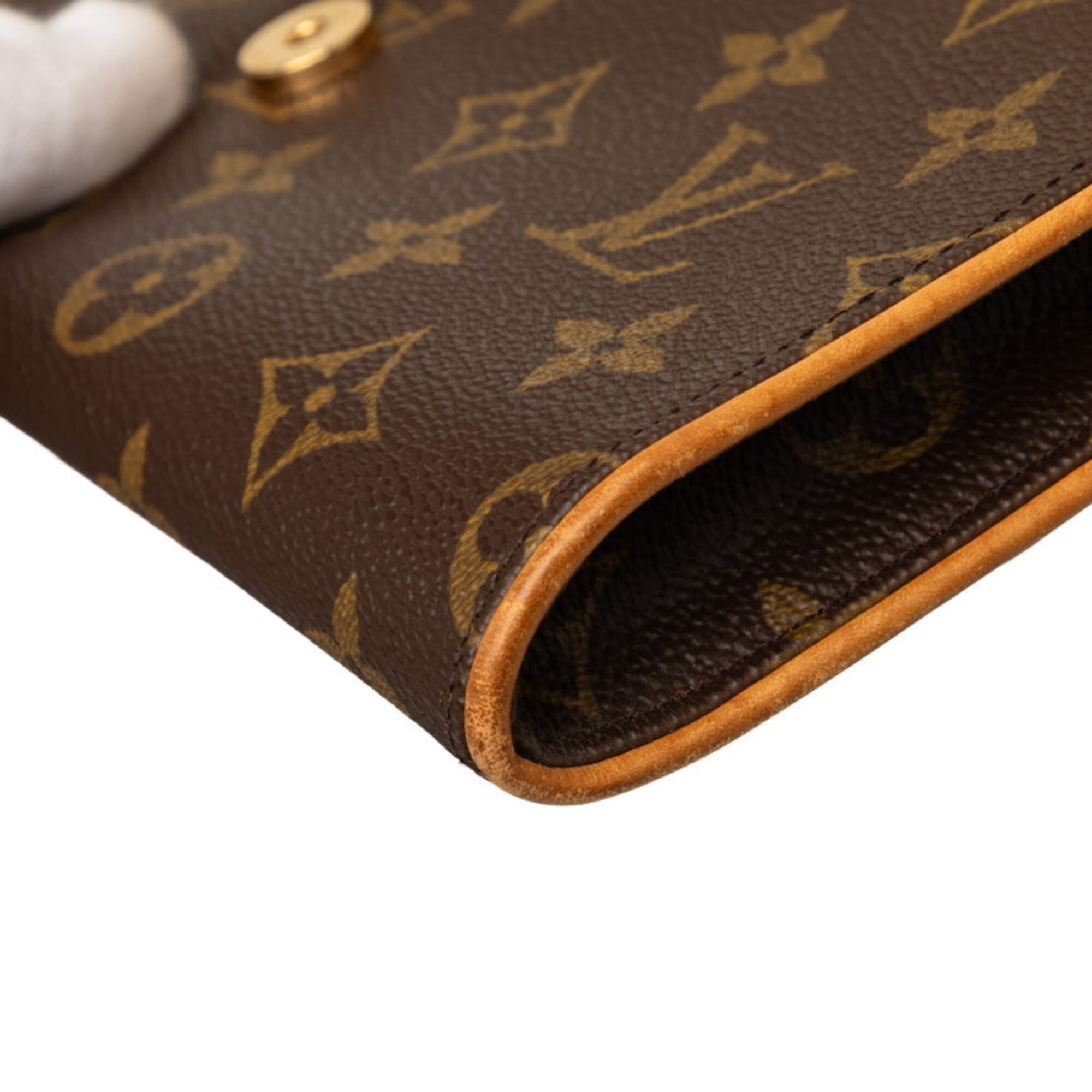 Louis Vuitton Brown Pvc Leather Pochette Shoulder Bag (Pre-Owned)
