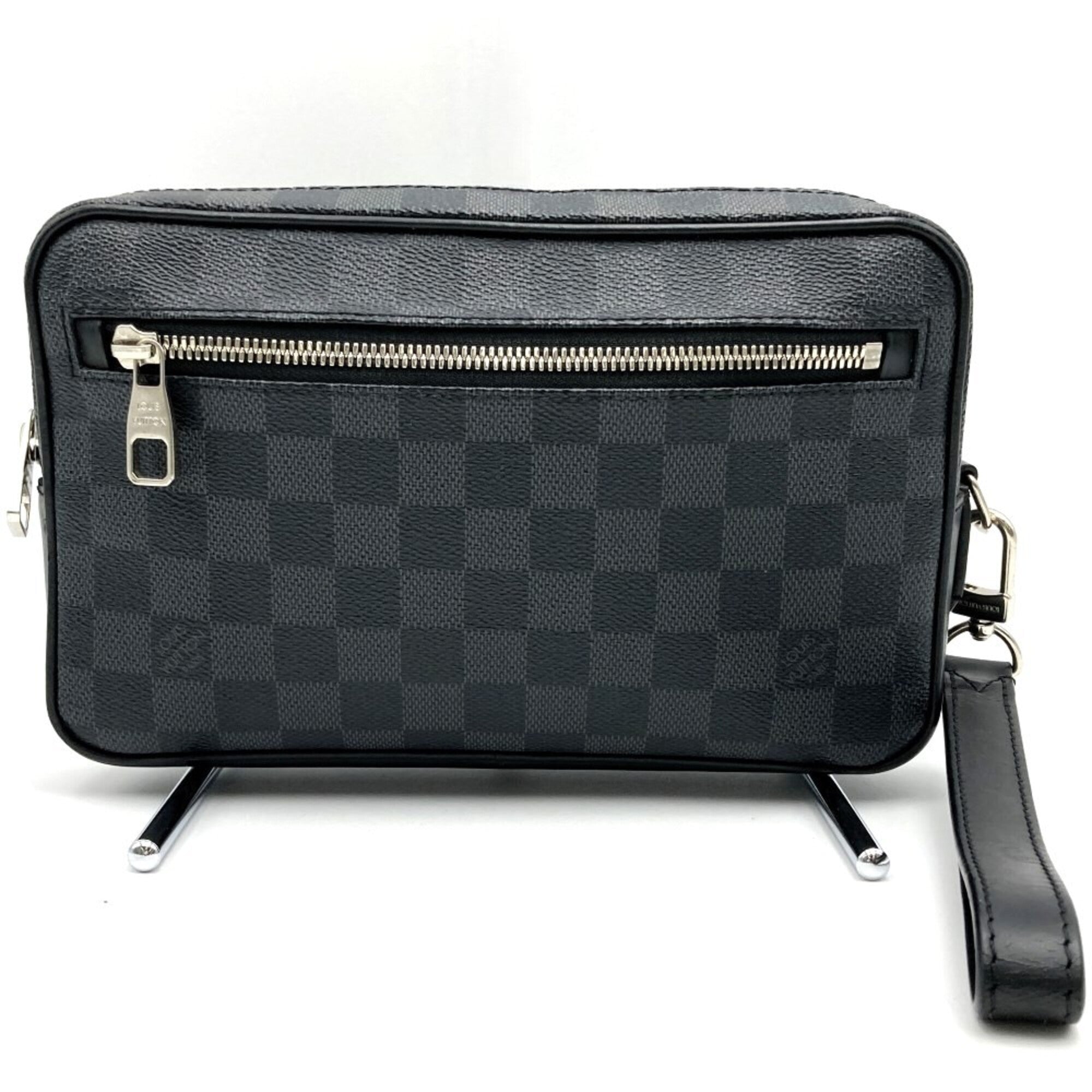 Louis Vuitton Black Damier Graphite Clutch Bag Pochette (Pre-Owned)