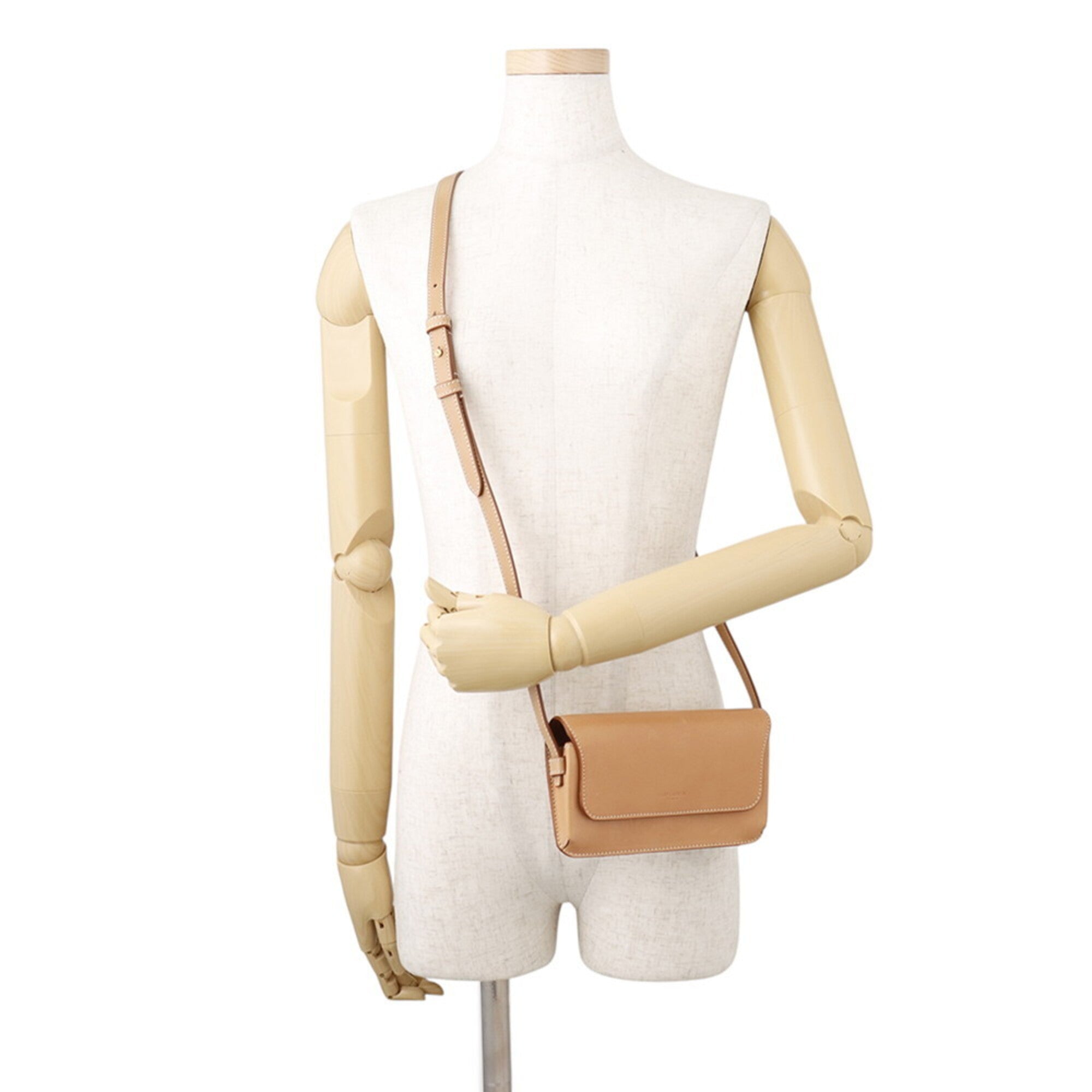 Yves Saint Laurent Beige Leather Handbag Shoulder Bag (Pre-Owned)