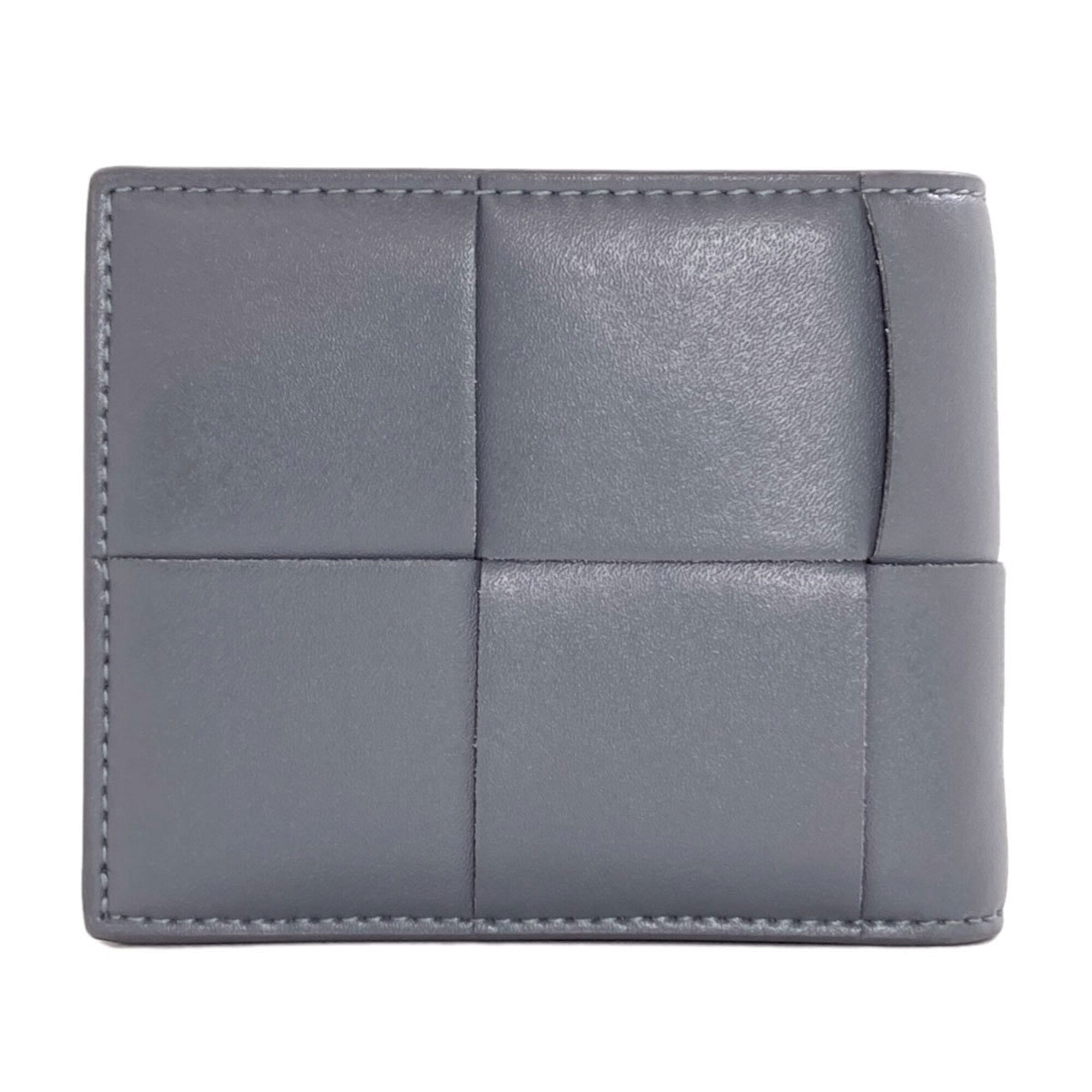 Bottega Veneta Gray Leather Wallet (Bi-Fold) (Pre-Owned)
