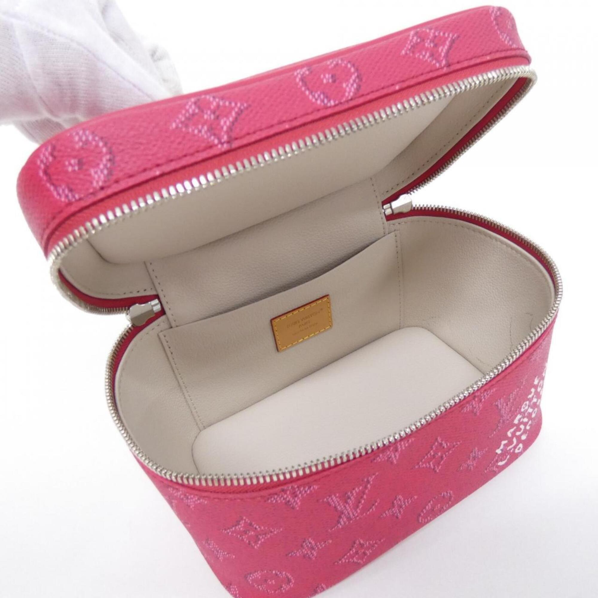 Louis Vuitton Red Color Coated Canvas Handbag (Pre-Owned)