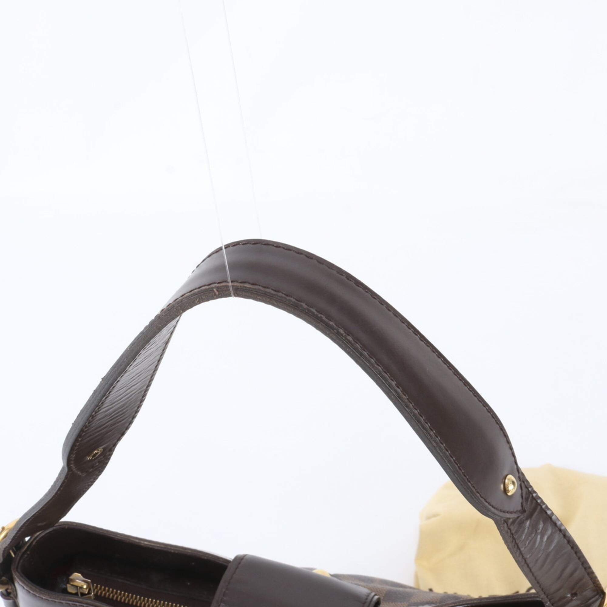 Louis Vuitton Ebene Leather Coated Canvas Handbag Shoulder Bag (Pre-Owned)