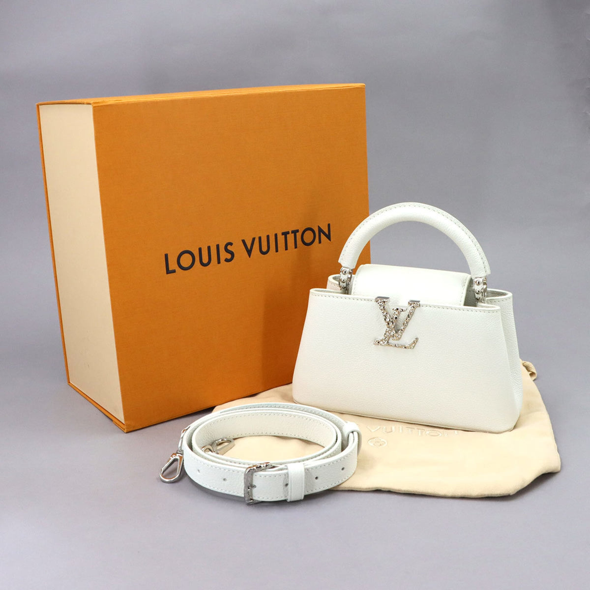 Louis Vuitton Capucines White Handbag (Pre-Owned)