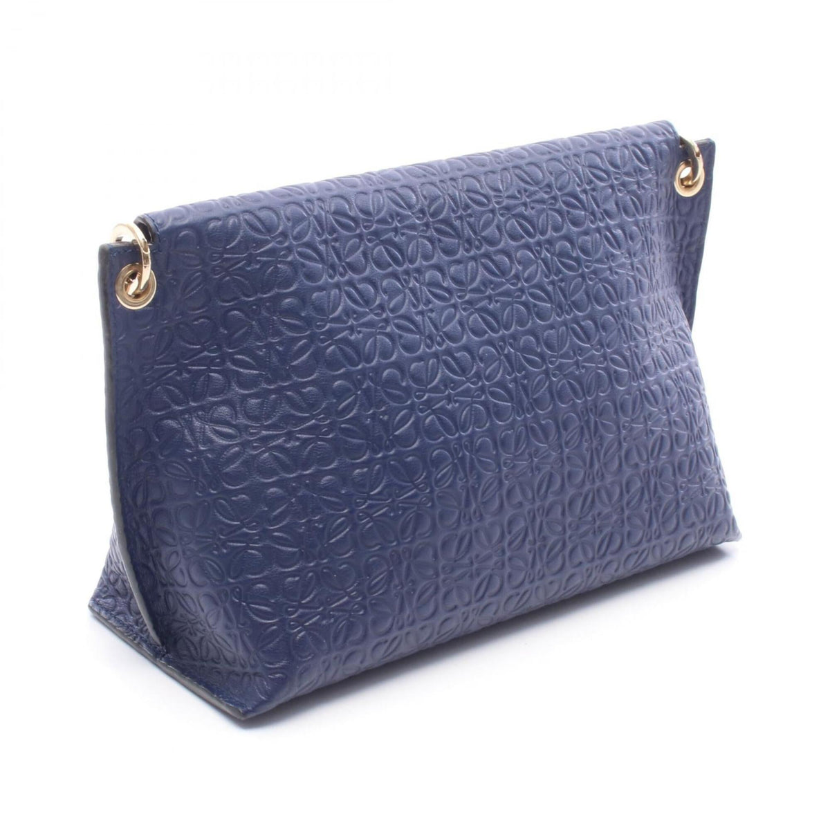 Loewe Navy Leather Handbag Shoulder Bag (Pre-Owned)