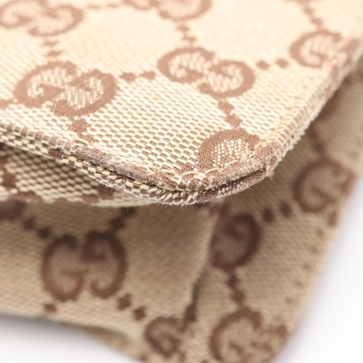 Gucci Beige Brown Gg Canvas Leather Handbag Shoulder Bag (Pre-Owned)