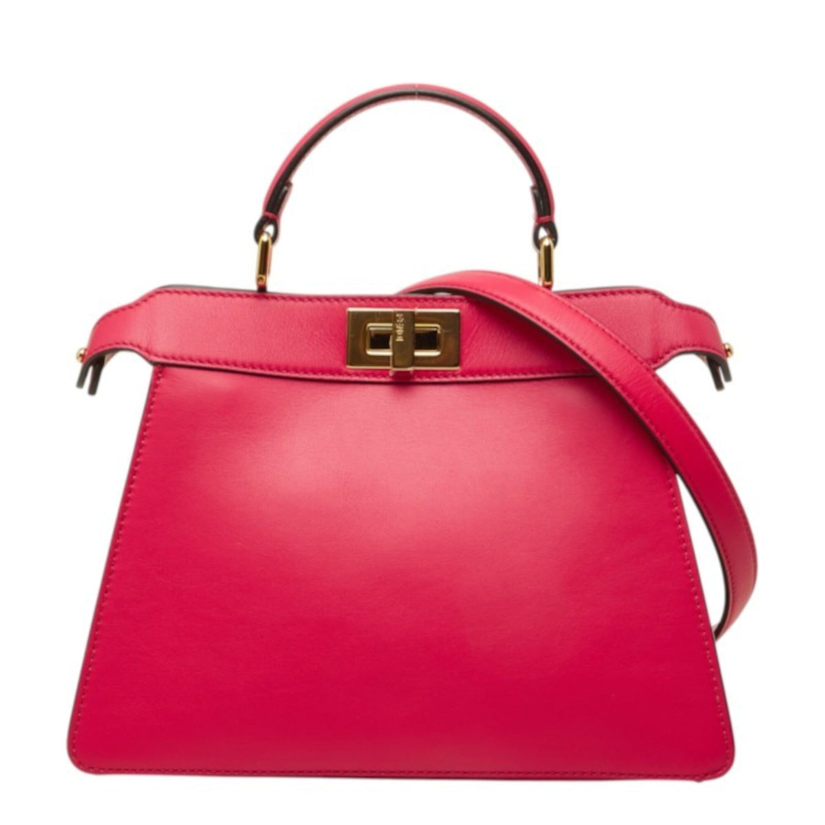 Fendi Selleria Pink Leather Handbag Shoulder Bag (Pre-Owned)