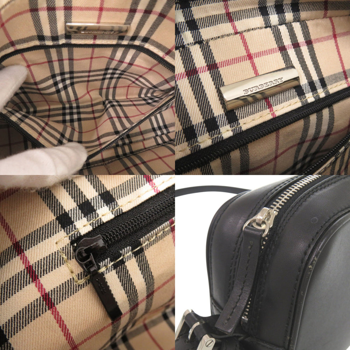 Burberry Black Leather Shoulder Bag (Pre-Owned)