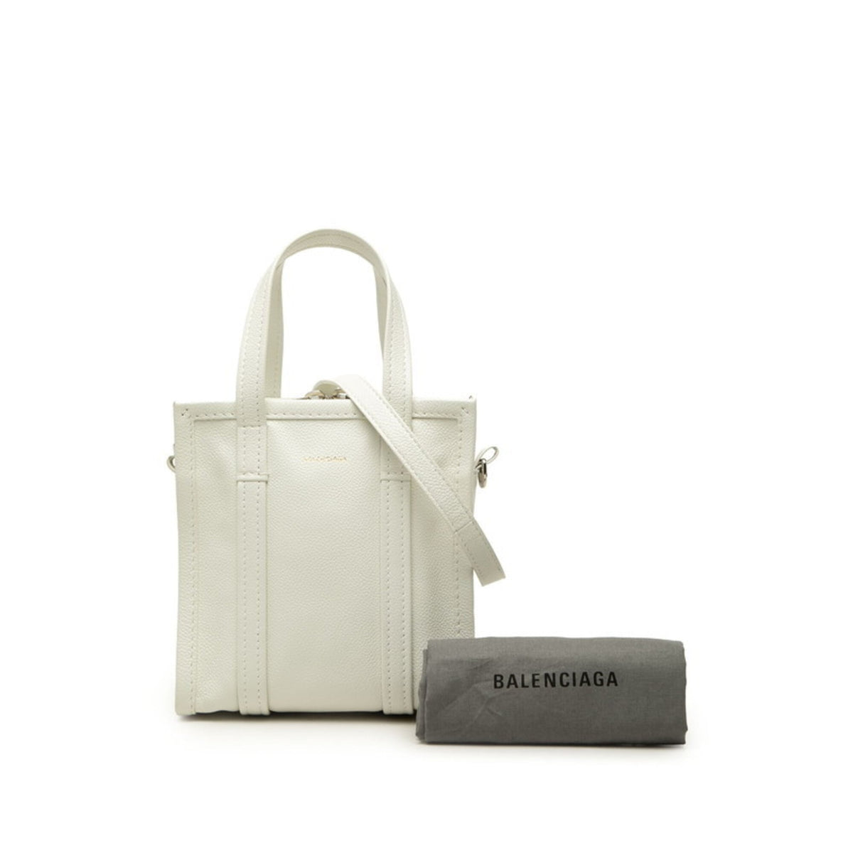 Balenciaga White Leather Handbag Shoulder Bag (Pre-Owned)