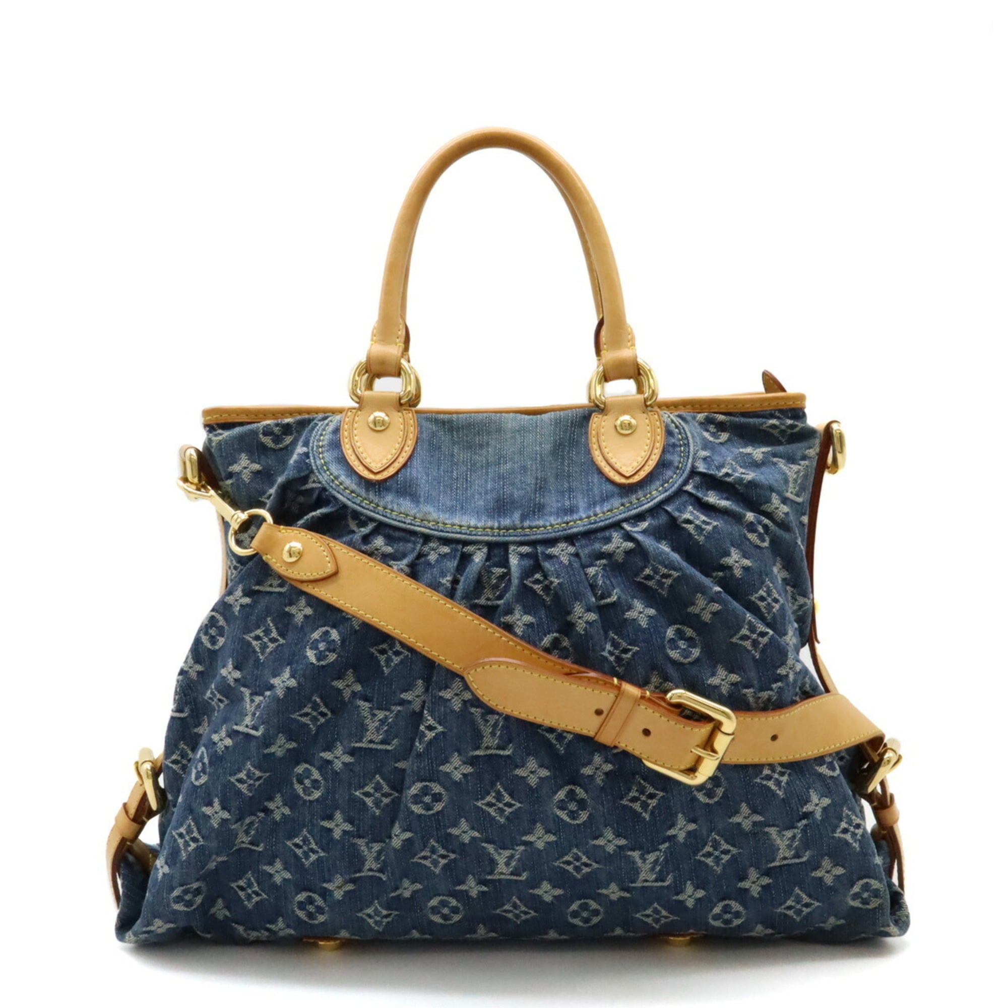Louis Vuitton Monogram Denim Blue Monogram Denim Handbag Shoulder Bag Tote Bag (Pre-Owned)