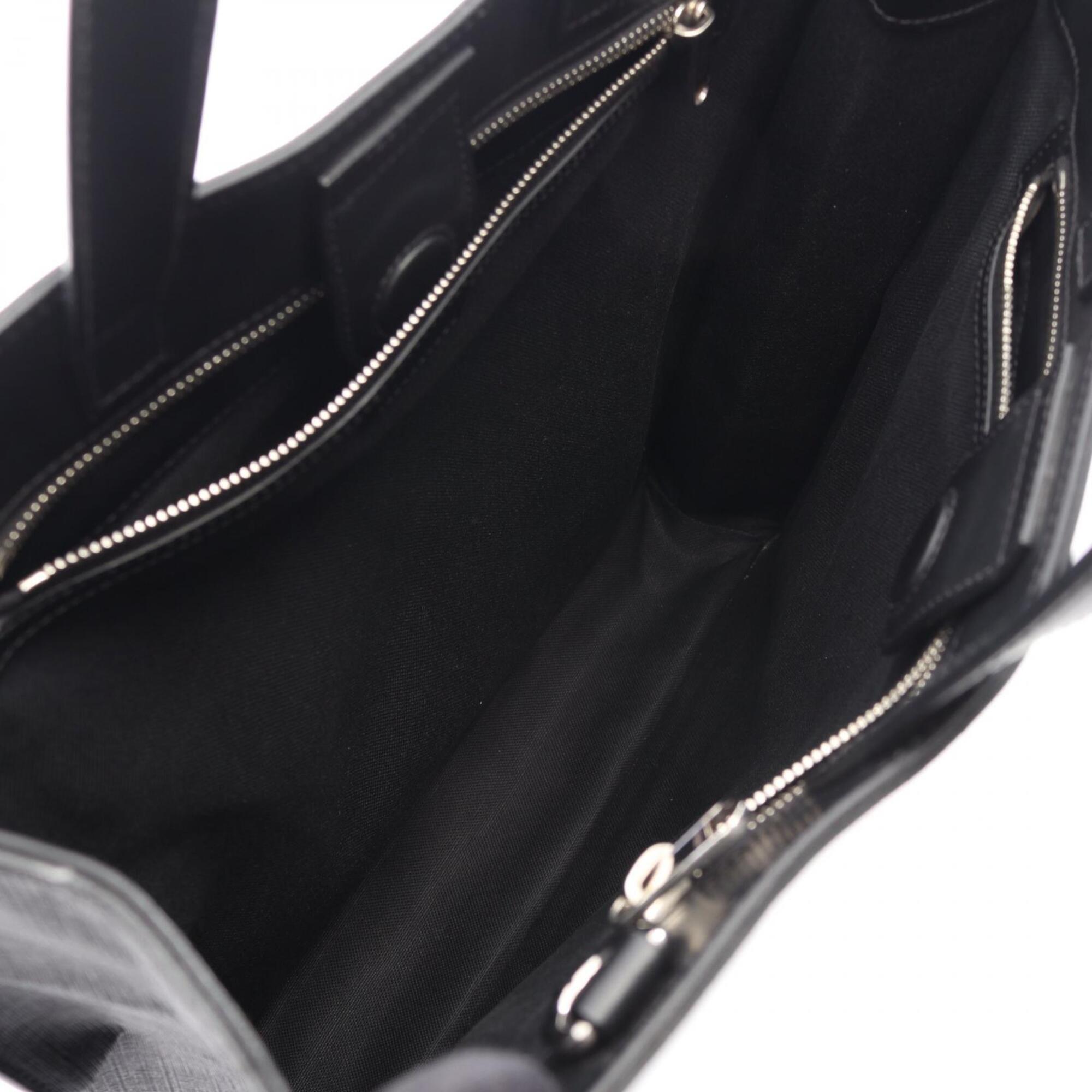 Gucci Black Pvc Leather Handbag Tote Bag (Pre-Owned)
