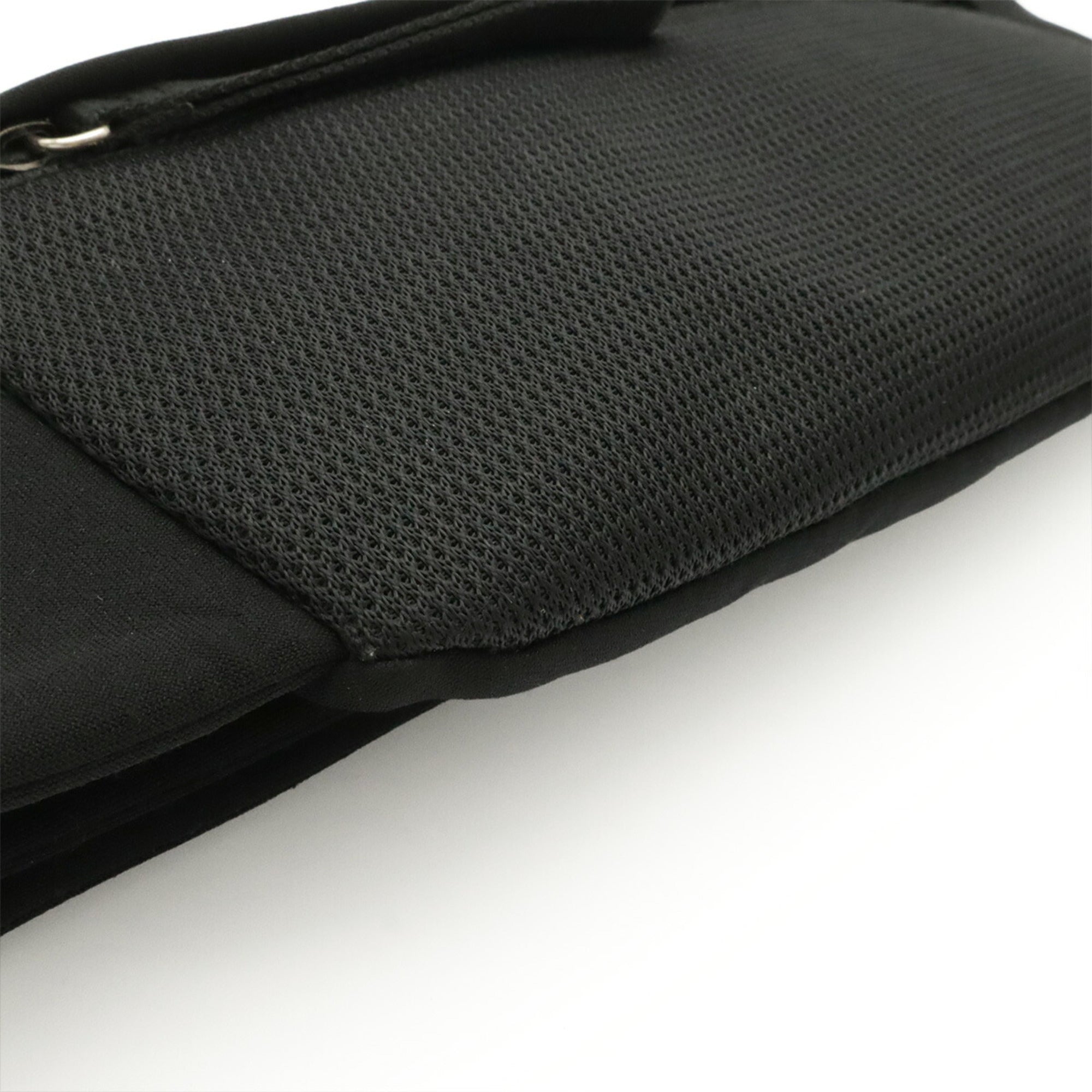 Prada Black Nero Mesh Neoprene Fanny Pack Sling Bag (Pre-Owned)