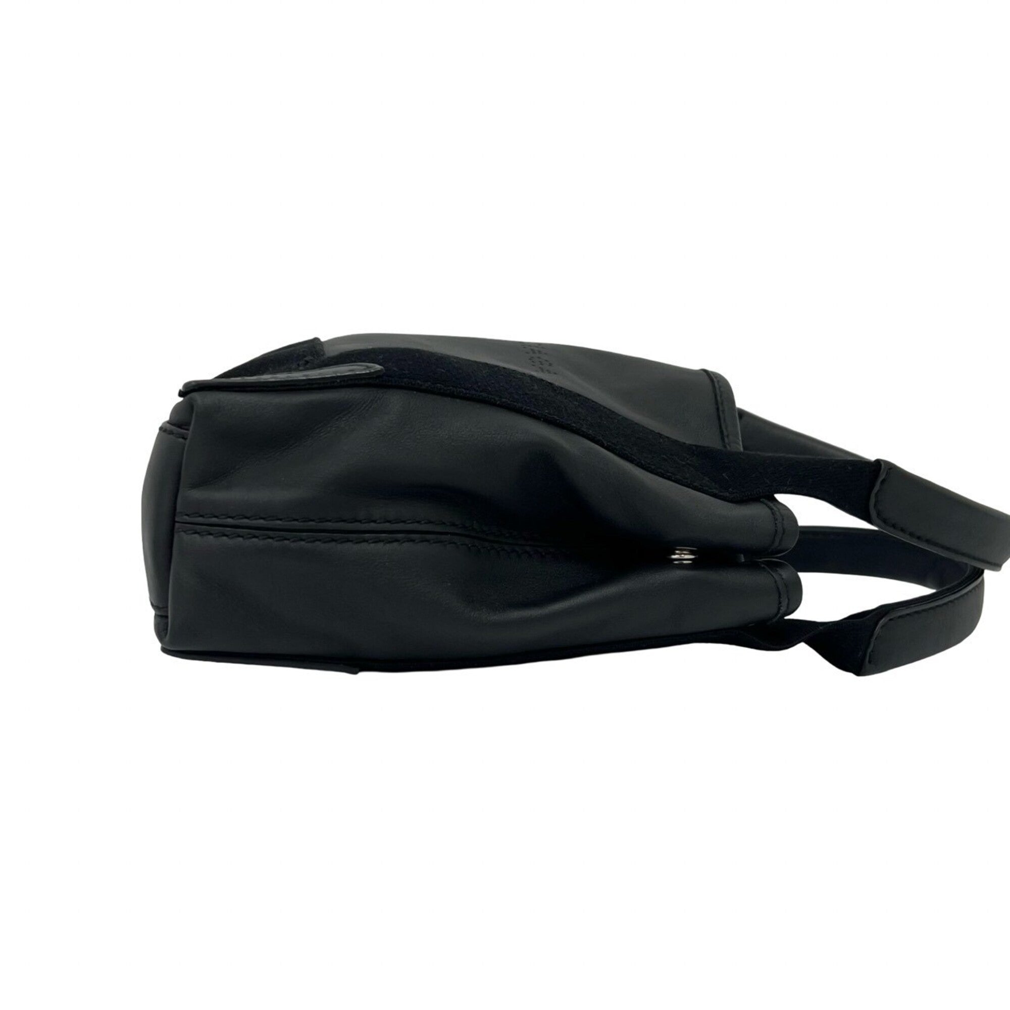 Balenciaga Black Leather Handbag Pouch Shoulder Bag (Pre-Owned)