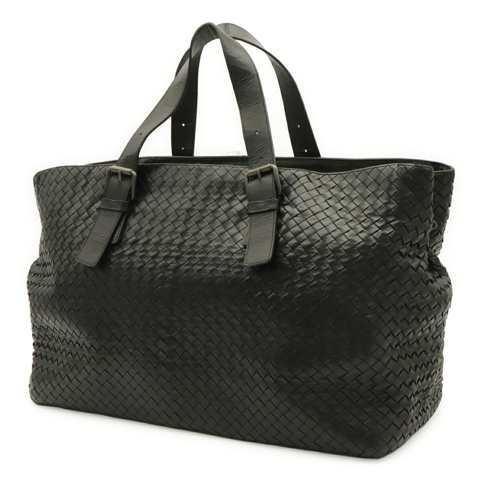 Bottega Veneta Black Intrecciato Tote Bag (Pre-Owned)
