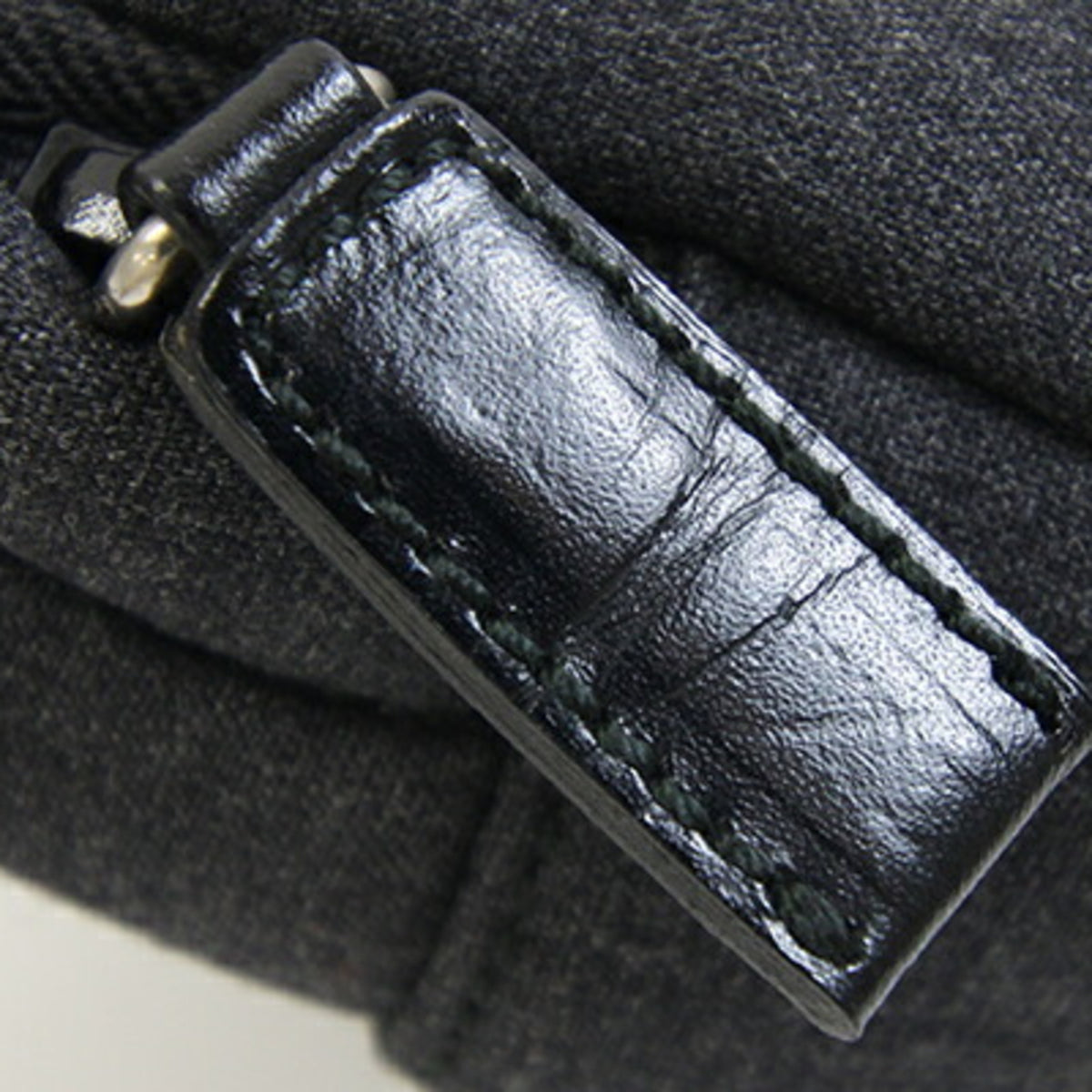 Prada Gray Canvas Handbag Pouch (Pre-Owned)