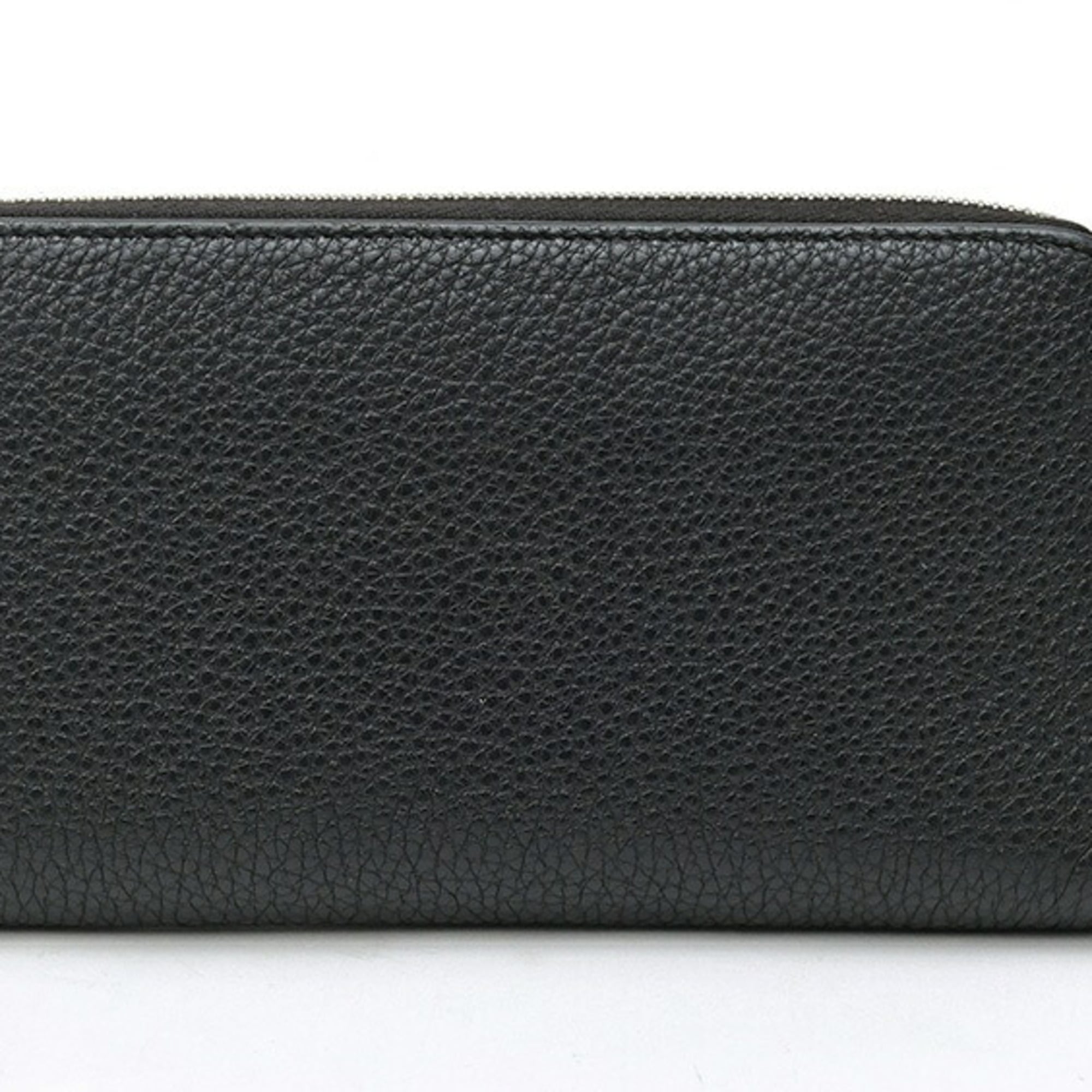 Prada Black Leather Long Wallet (Bi-Fold) (Pre-Owned)