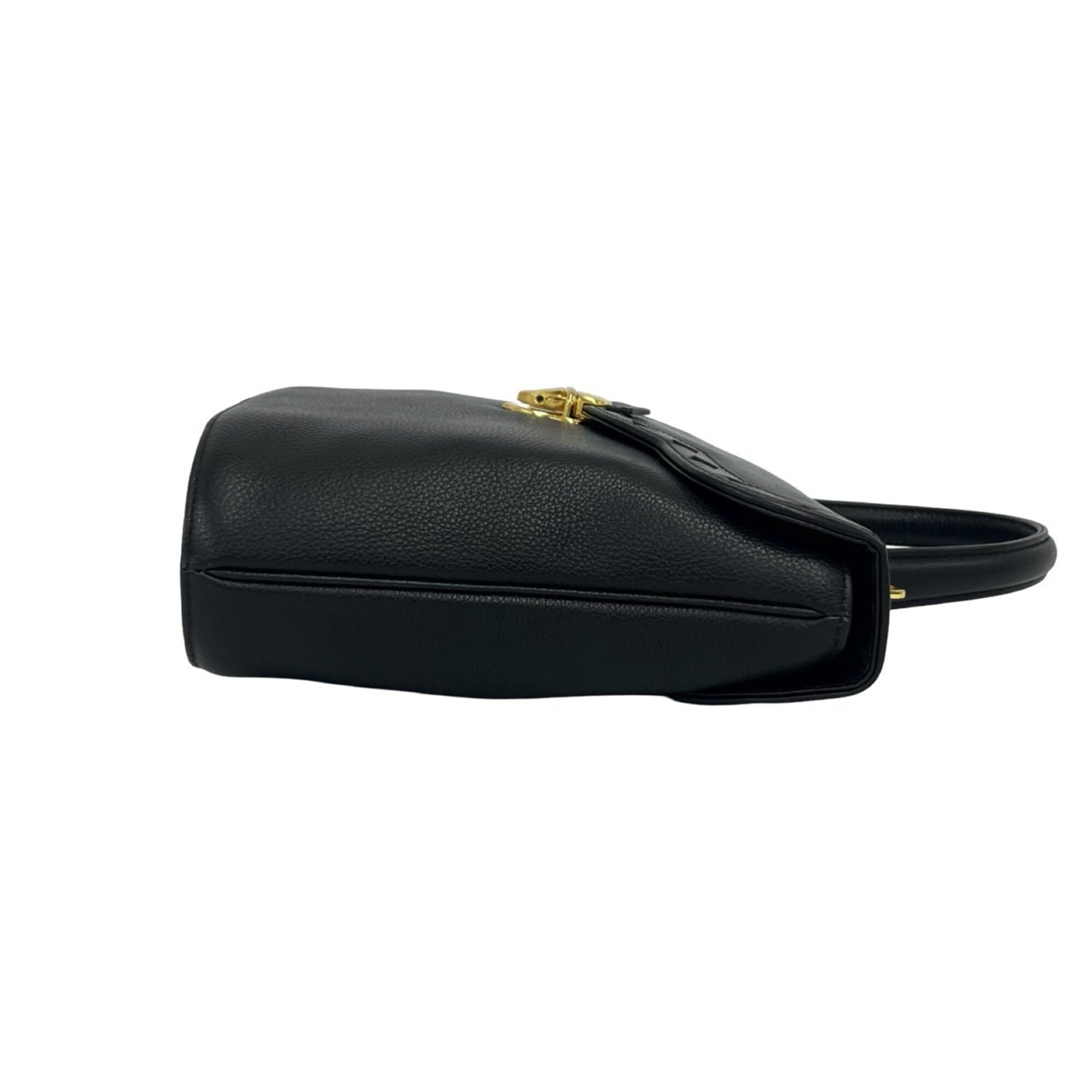 Yves Saint Laurent Black Leather Handbag Shoulder Bag (Pre-Owned)