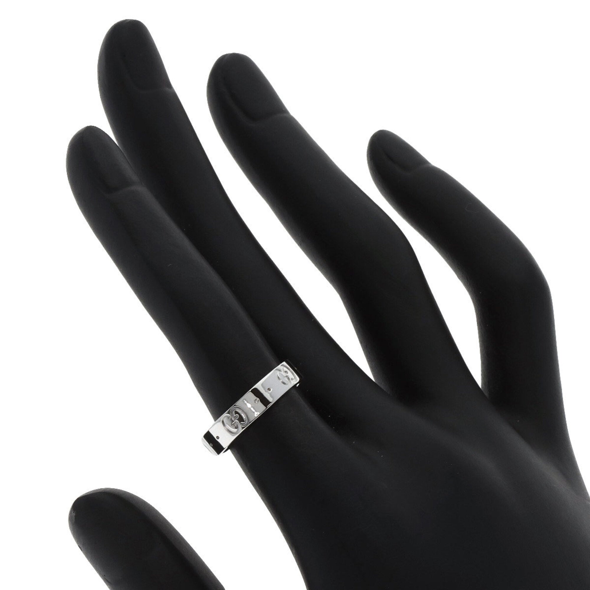 Gucci Icon White Gold (18K) Band Ring (Pre-Owned)