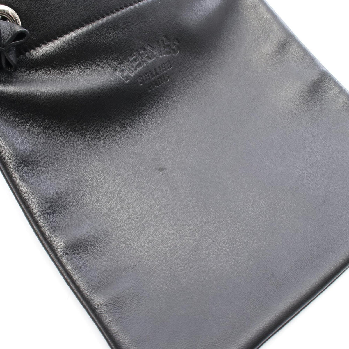 Hermes Black Swift Leather Handbag Shoulder Bag (Pre-Owned)