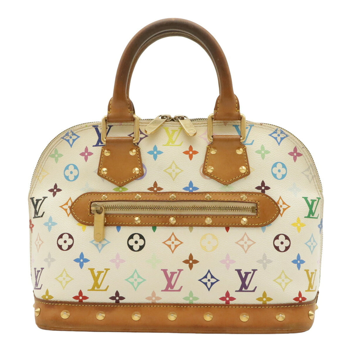 Louis Vuitton Blanc Multi-Color White Monogram Multicolore Canvas Handbag (Pre-Owned)