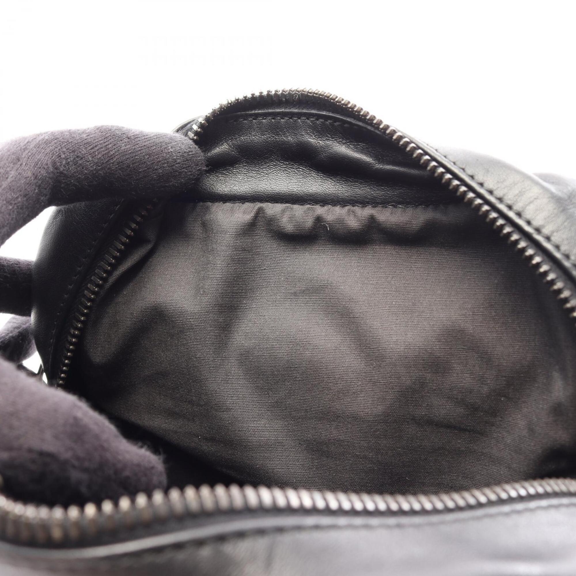 Bottega Veneta Black Intrecciato Handbag Shoulder Bag (Pre-Owned)