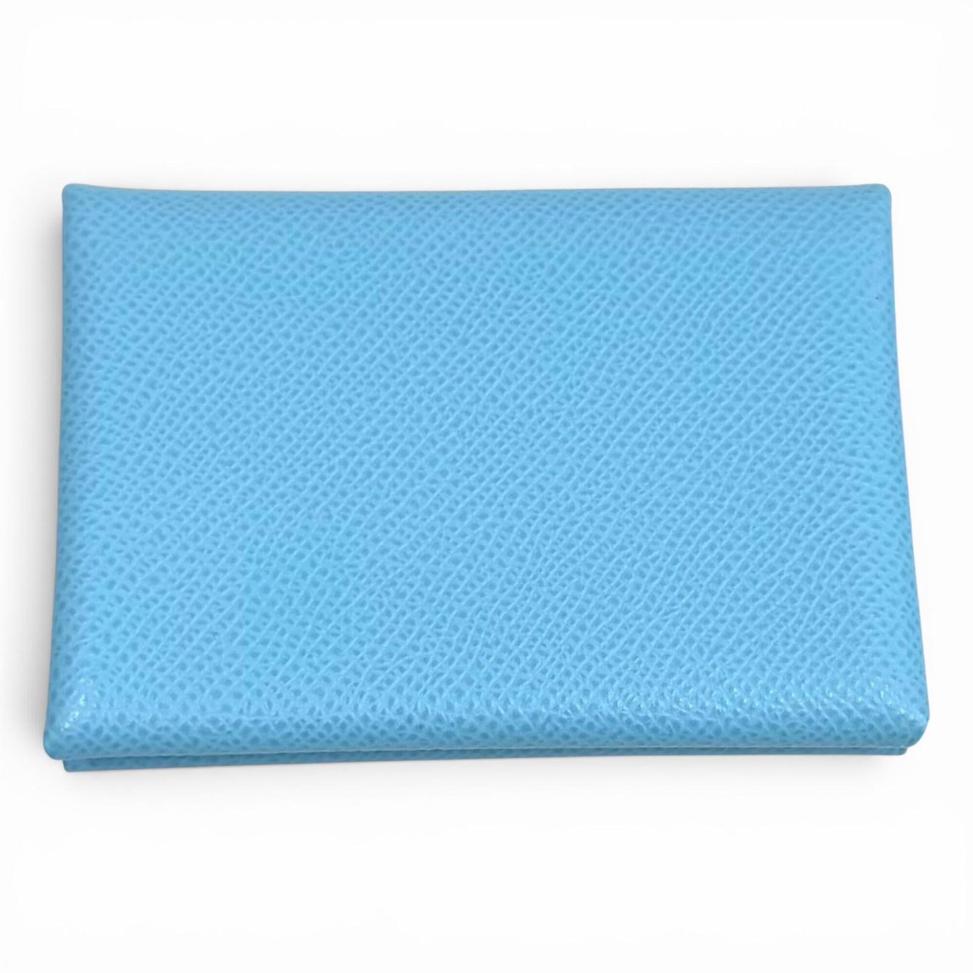 Hermes Celeste Epsom Leather Wallet (Bi-Fold) (Pre-Owned)