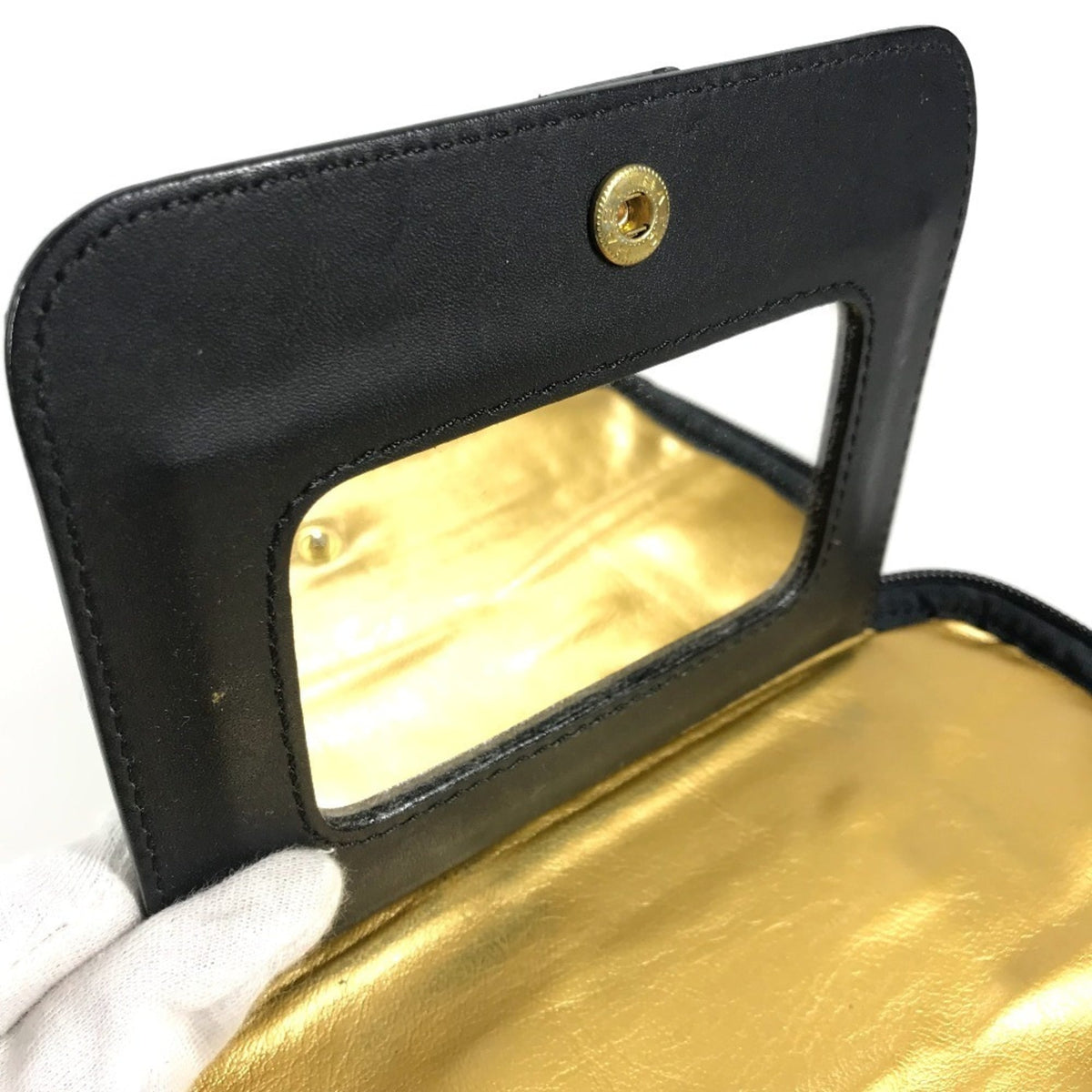 Versace Black Yellow Handbag Pouch (Pre-Owned)