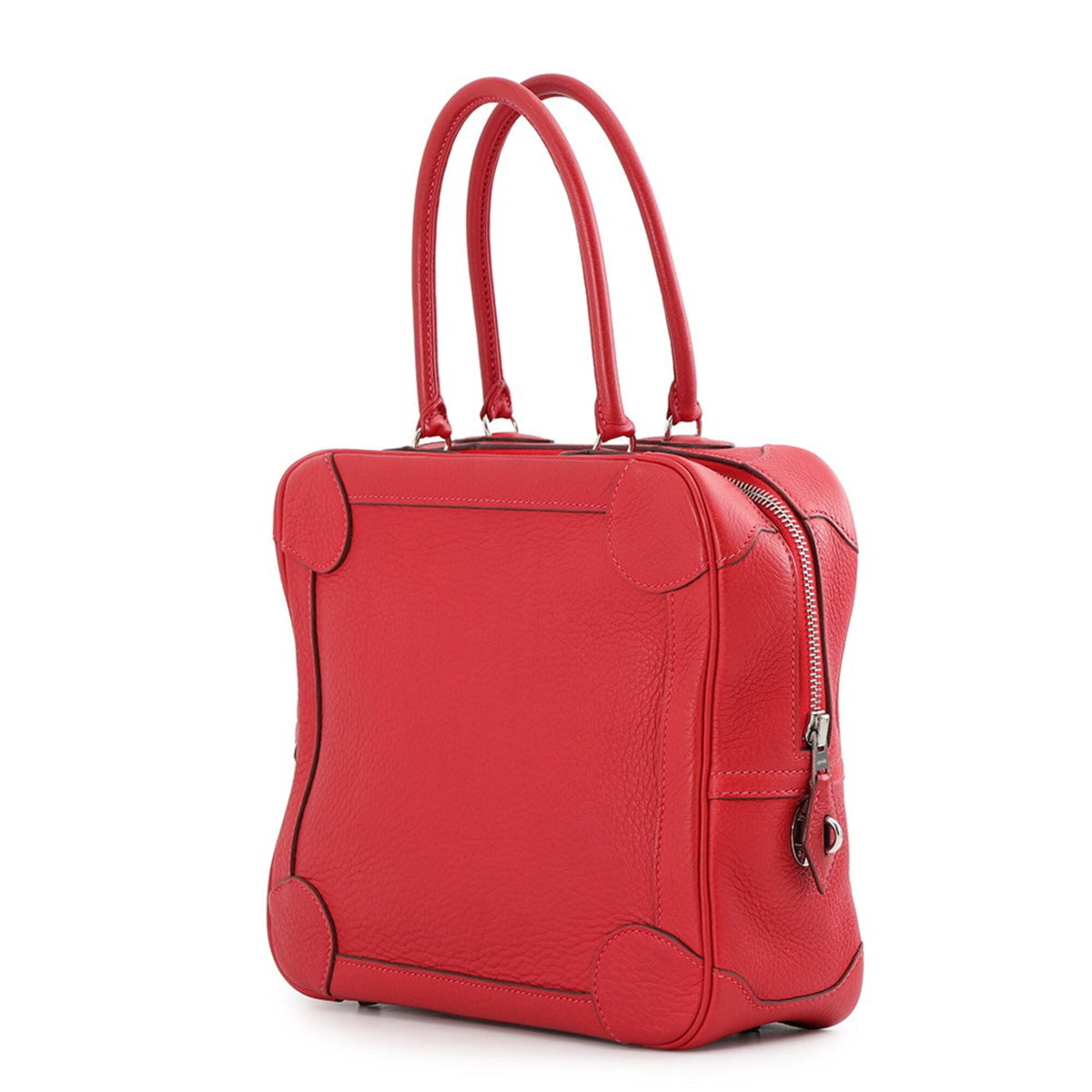 Hermes Vermilion Taurillon Clemence Leather Handbag (Pre-Owned)
