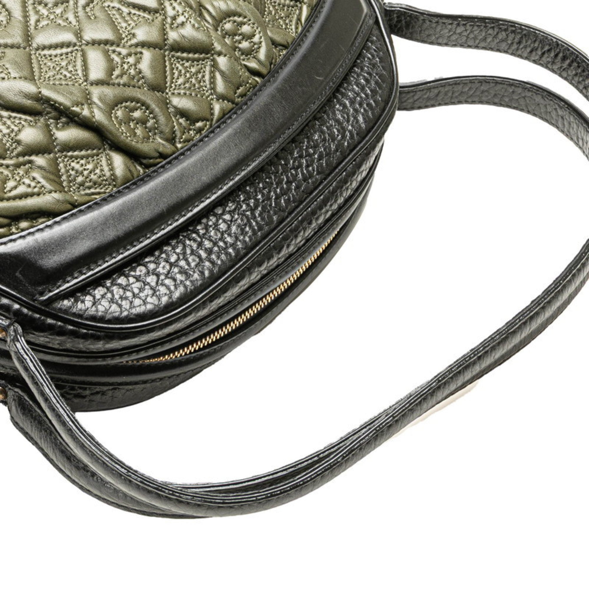Louis Vuitton Black Khaki Noir Leather Handbag Shoulder Bag (Pre-Owned)