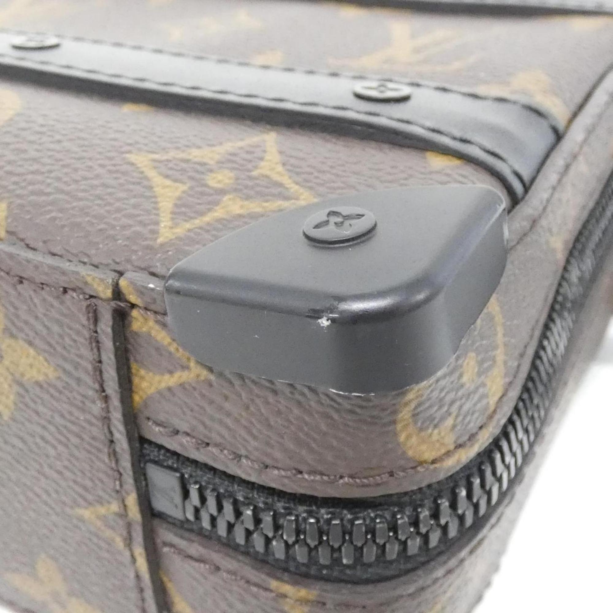 Louis Vuitton Black Marron Coated Canvas Shoulder Bag (Pre-Owned)