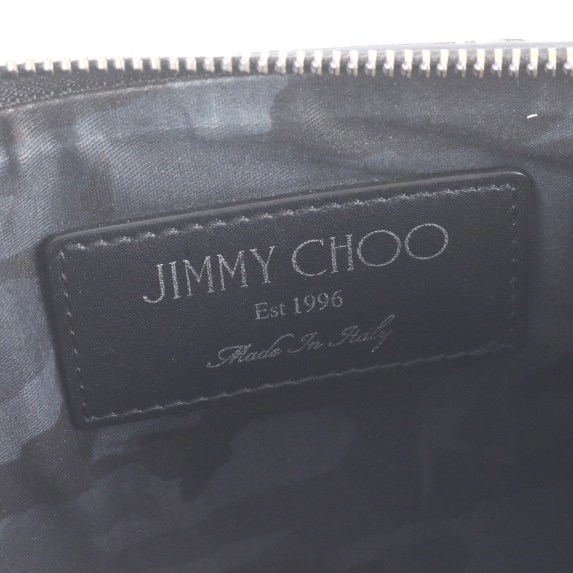 Jimmy Choo Gray Clutch Bag Handbag Pouch Tote Bag (Pre-Owned)