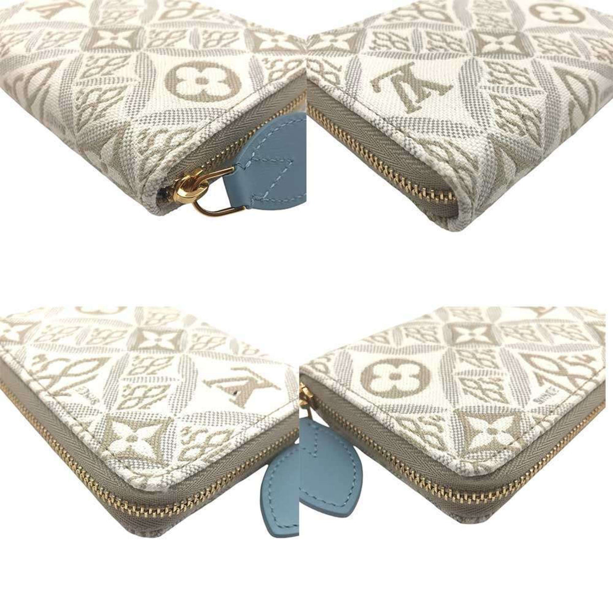 Louis Vuitton White Jacquard Coin Purse/Coin Case (Pre-Owned)