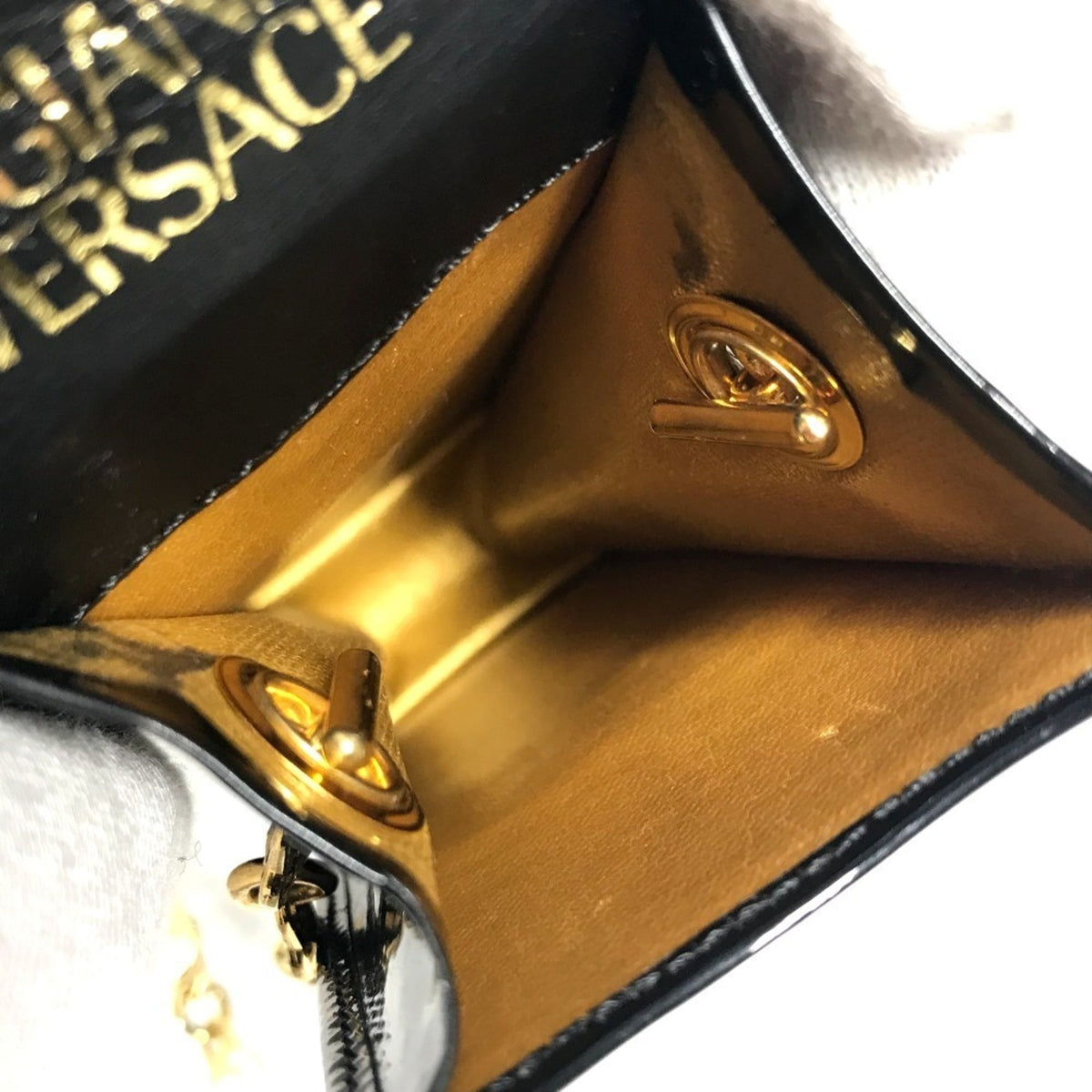 Versace Black Pochette Pouch Shoulder Bag (Pre-Owned)