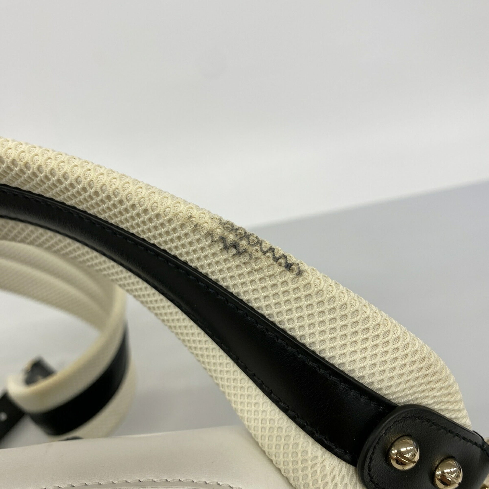 Christian Dior Black White Leather Handbag (Pre-Owned)