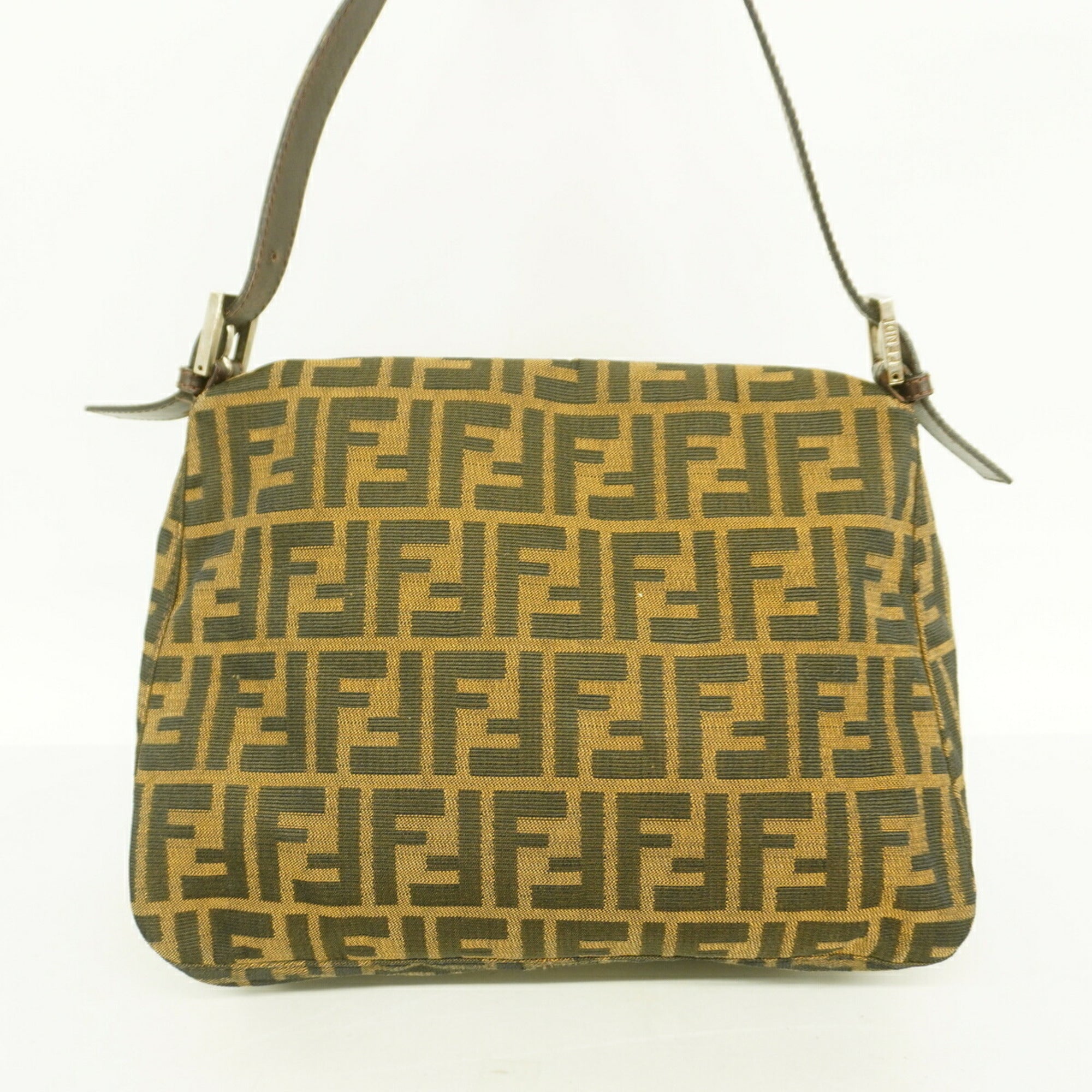 Fendi Brown Nylon Canvas Handbag (Pre-Owned)