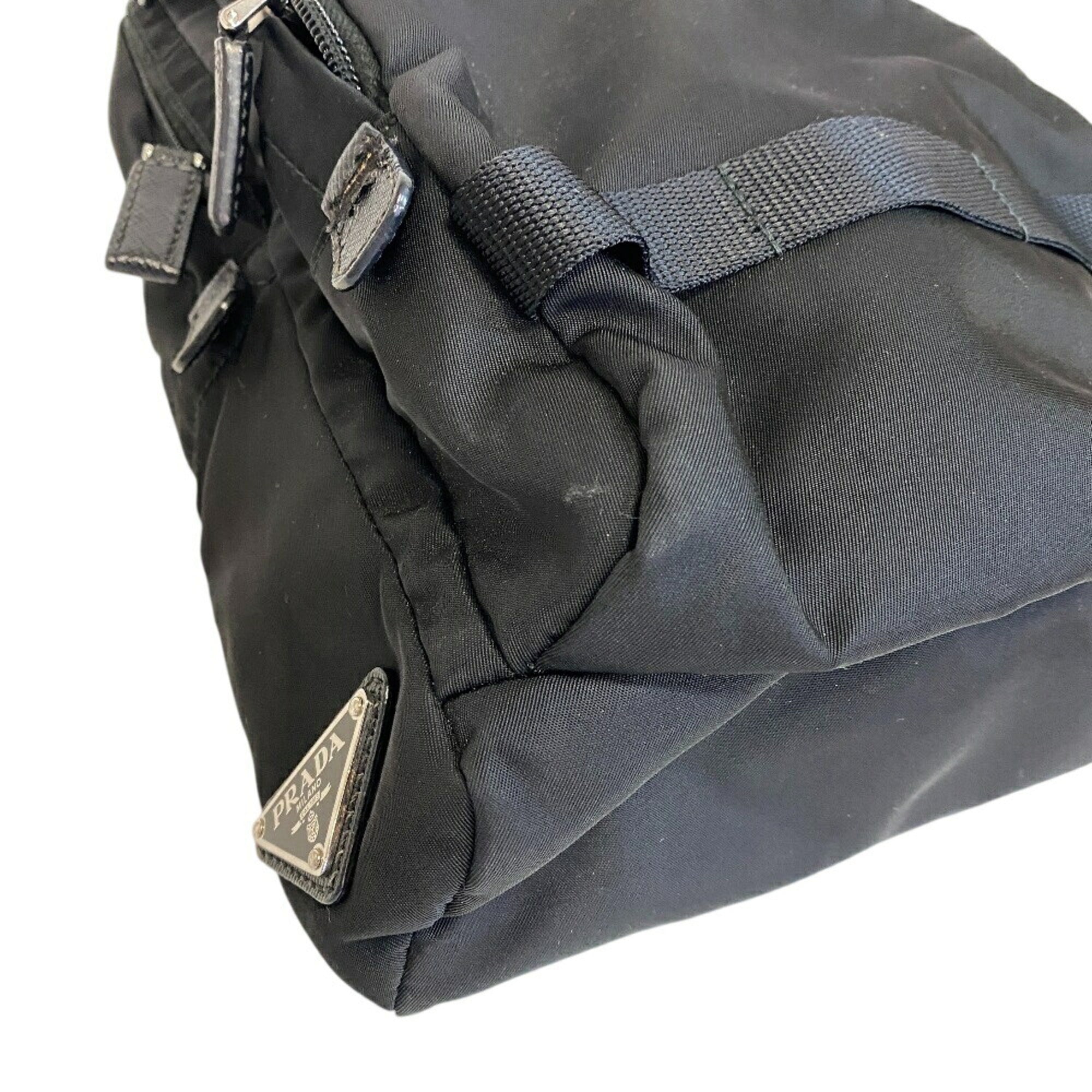 Prada Black Nylon Shoulder Bag Sling Bag (Pre-Owned)