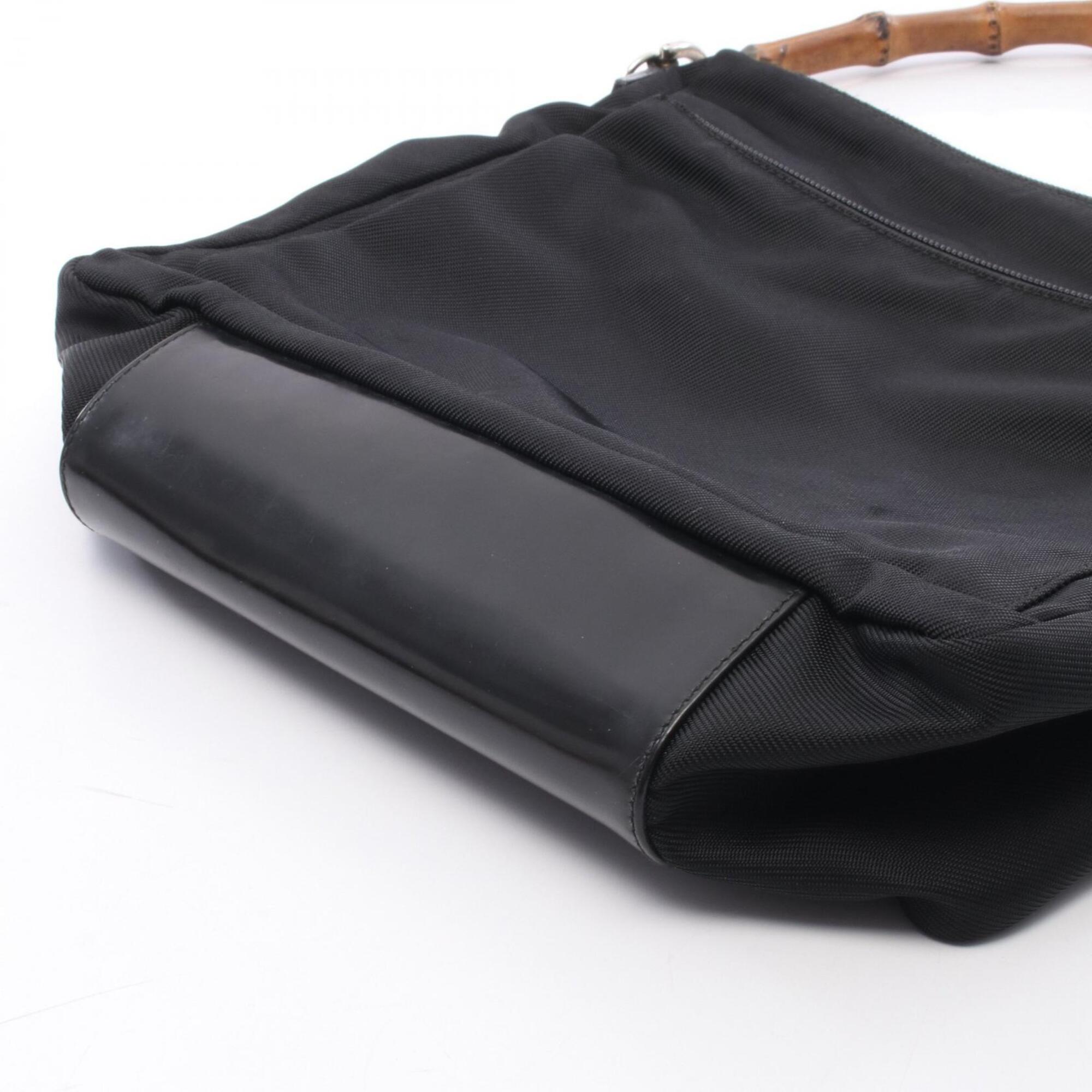 Gucci Black Canvas Leather Handbag (Pre-Owned)