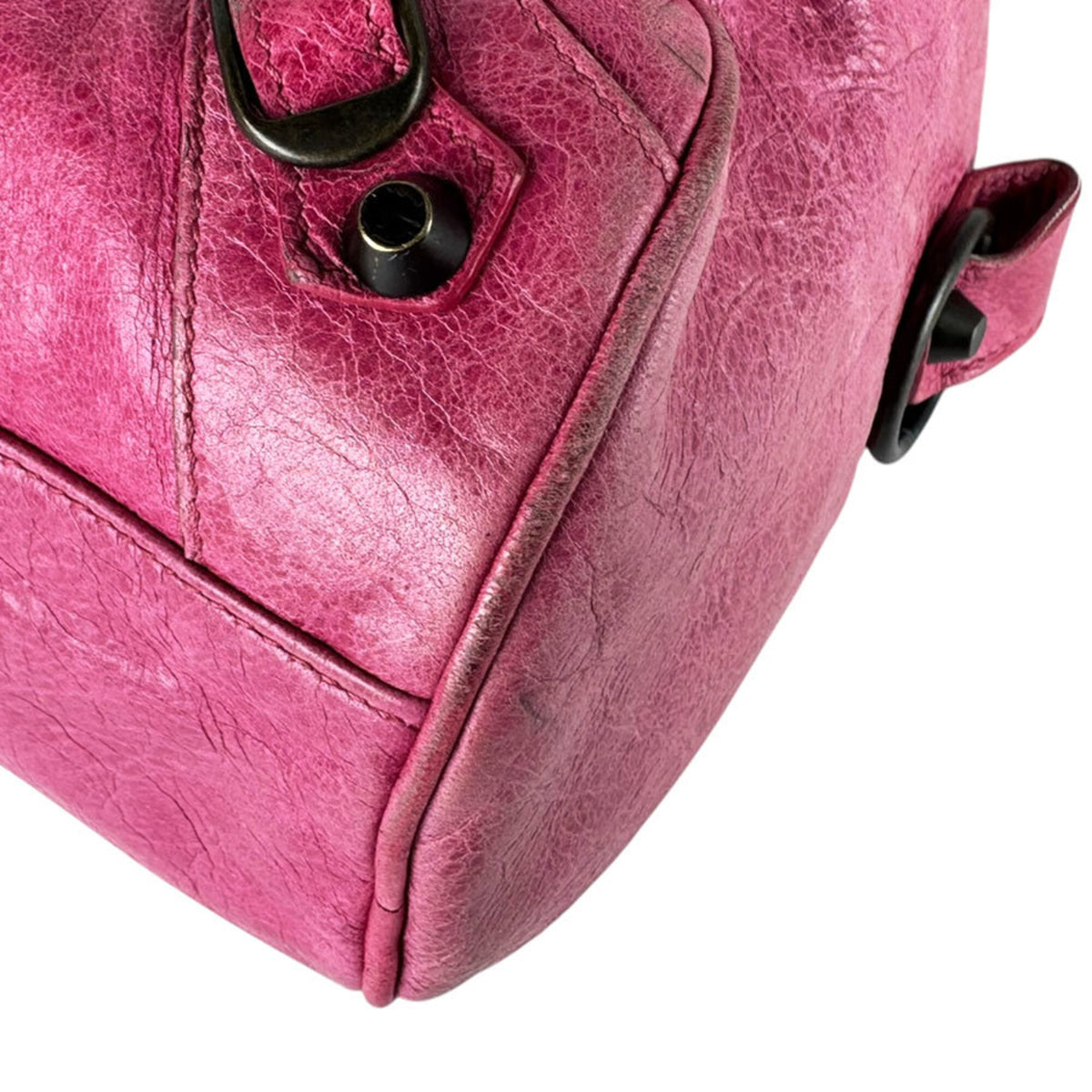 Balenciaga Pink Leather Handbag Shoulder Bag (Pre-Owned)