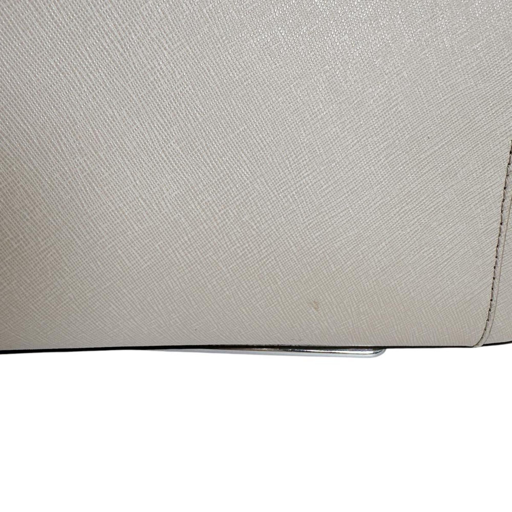 Michael Kors Gray Leather Handbag Tote Bag (Pre-Owned)