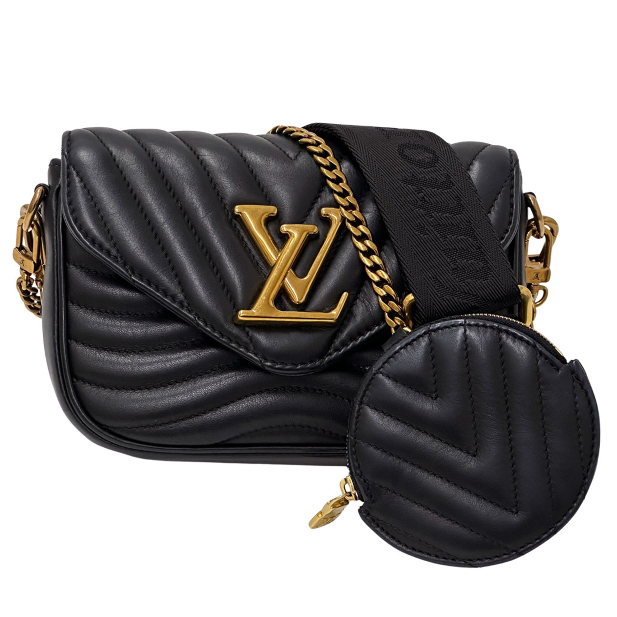 Louis Vuitton Black Noir Handbag Pouch Shoulder Bag (Pre-Owned)