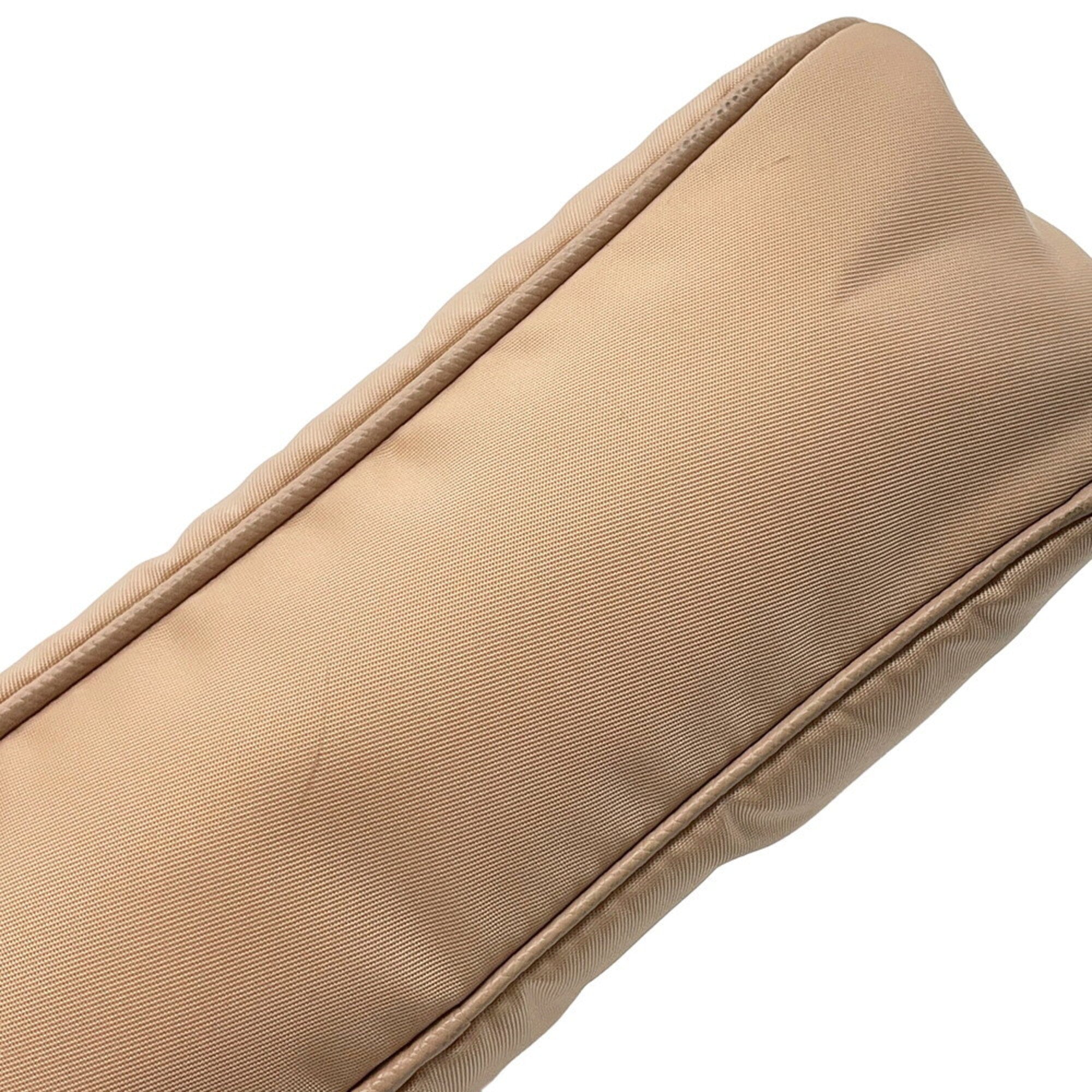 Prada Beige Nylon Handbag Shoulder Bag (Pre-Owned)