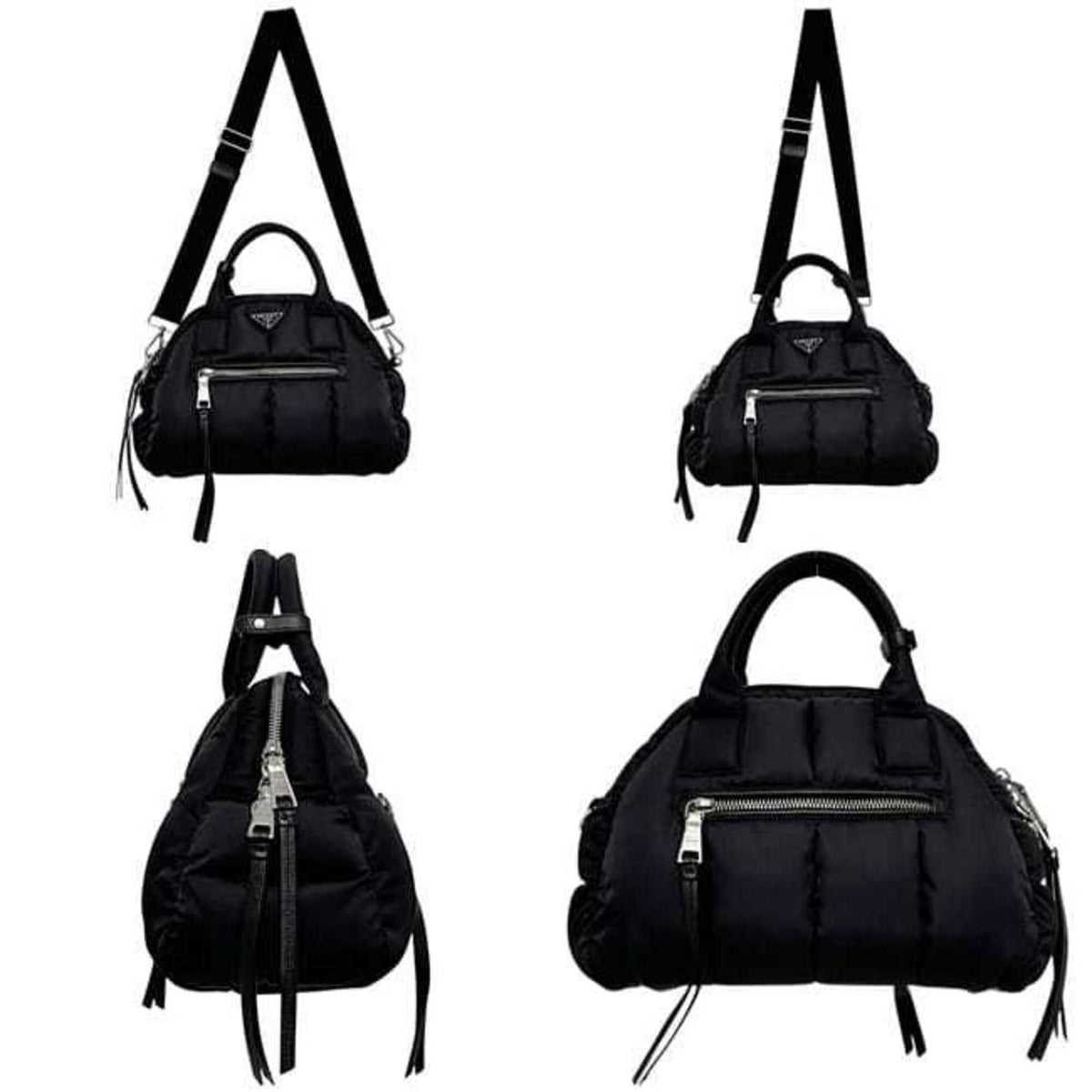 Prada Black Nero Nylon Handbag (Pre-Owned)