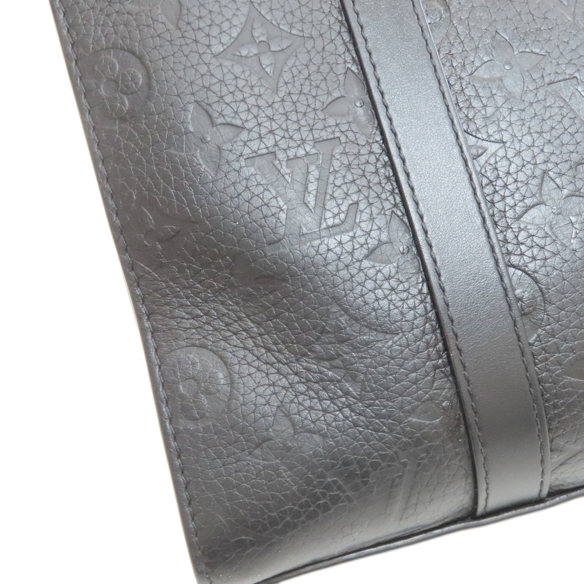 Louis Vuitton Black Leather Handbag (Pre-Owned)