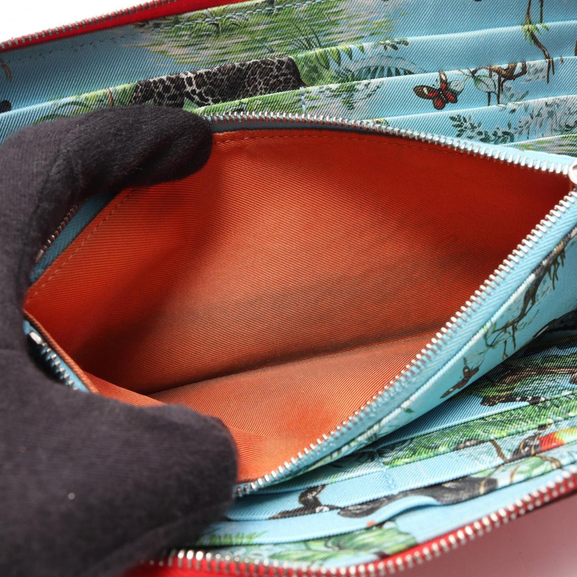 Hermes Red Color Epsom Leather Long Wallet (Bi-Fold) (Pre-Owned)