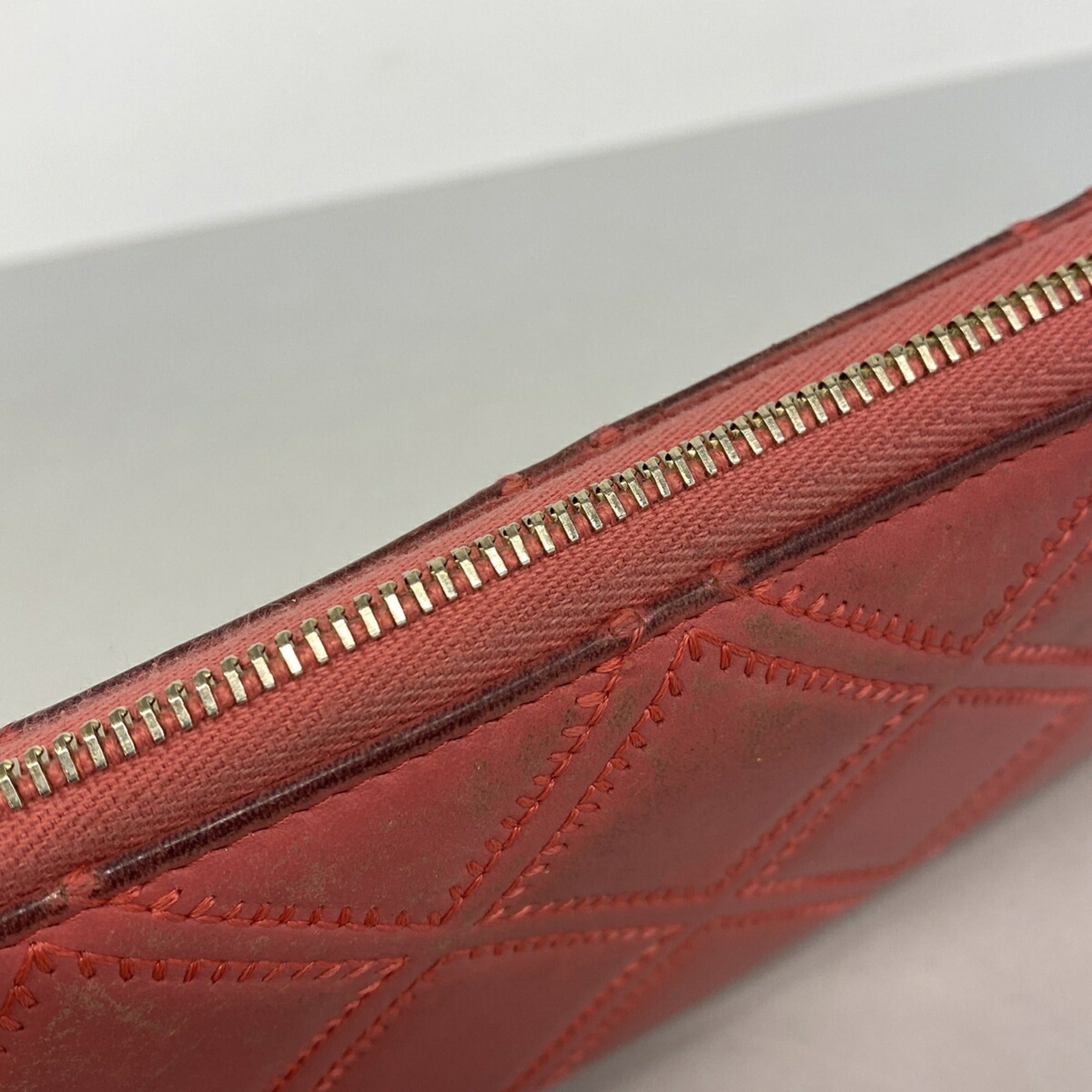 Chanel Pink Leather Long Wallet (Bi-Fold) (Pre-Owned)