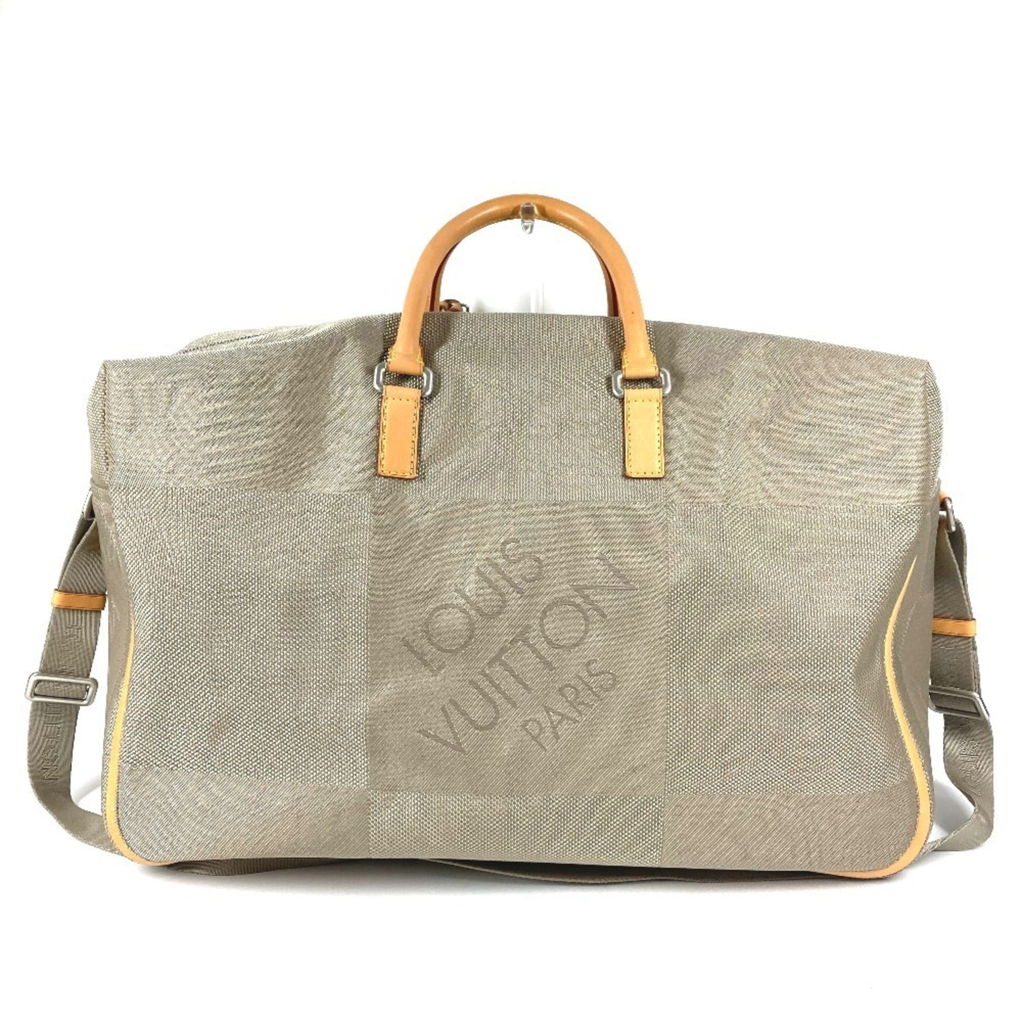 Louis Vuitton Beige Sable Damier Geant Canvas Boston Bag Shoulder Bag (Pre-Owned)