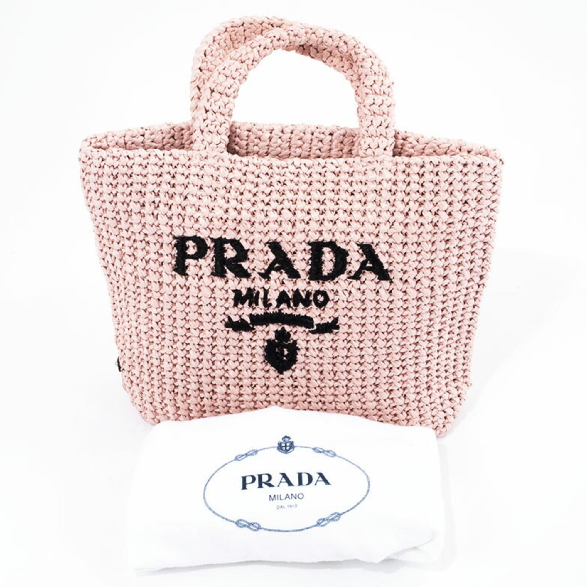 Prada Pink Viscose Tote Bag (Pre-Owned)