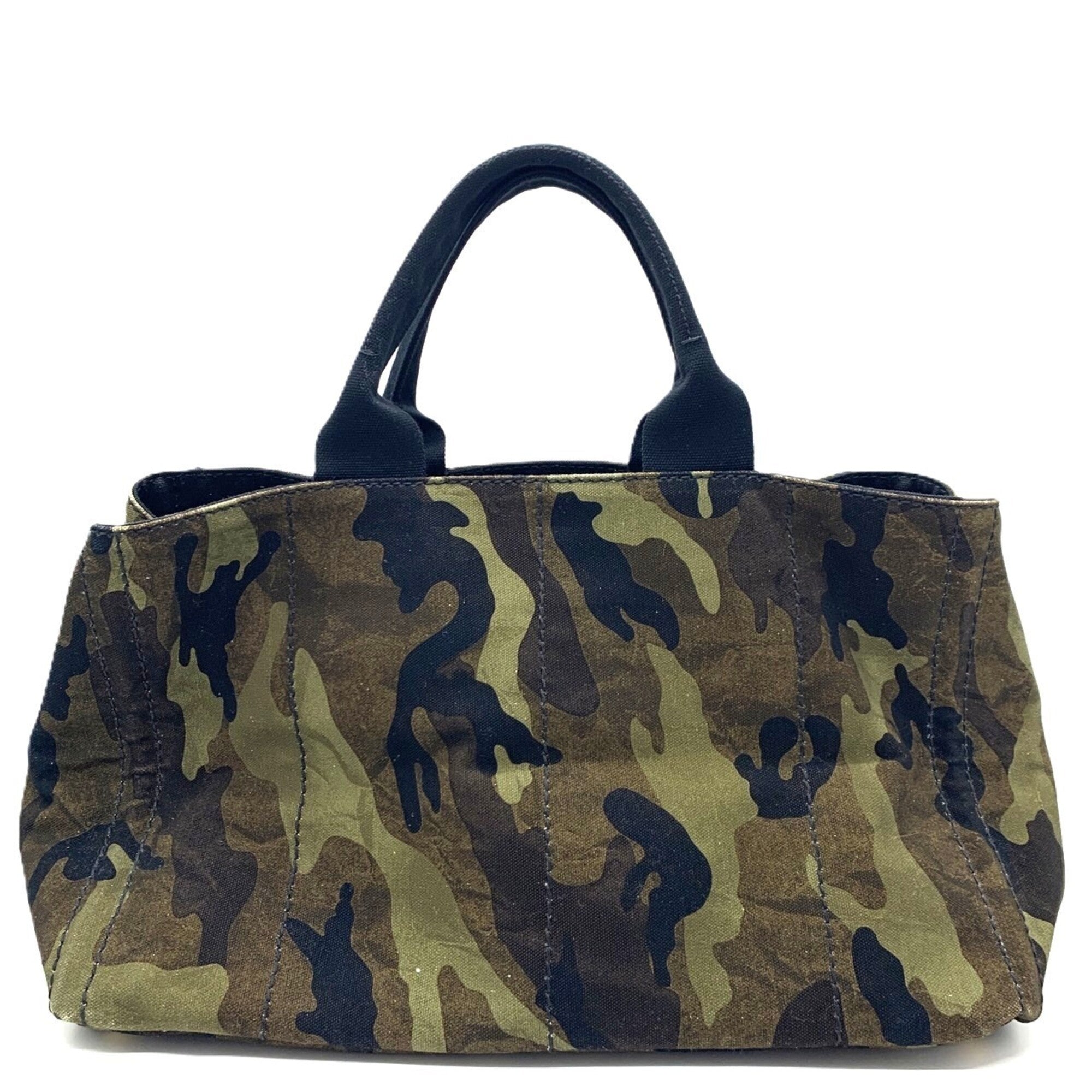 Prada Camouflage Canapa Tote Bag (Pre-Owned)