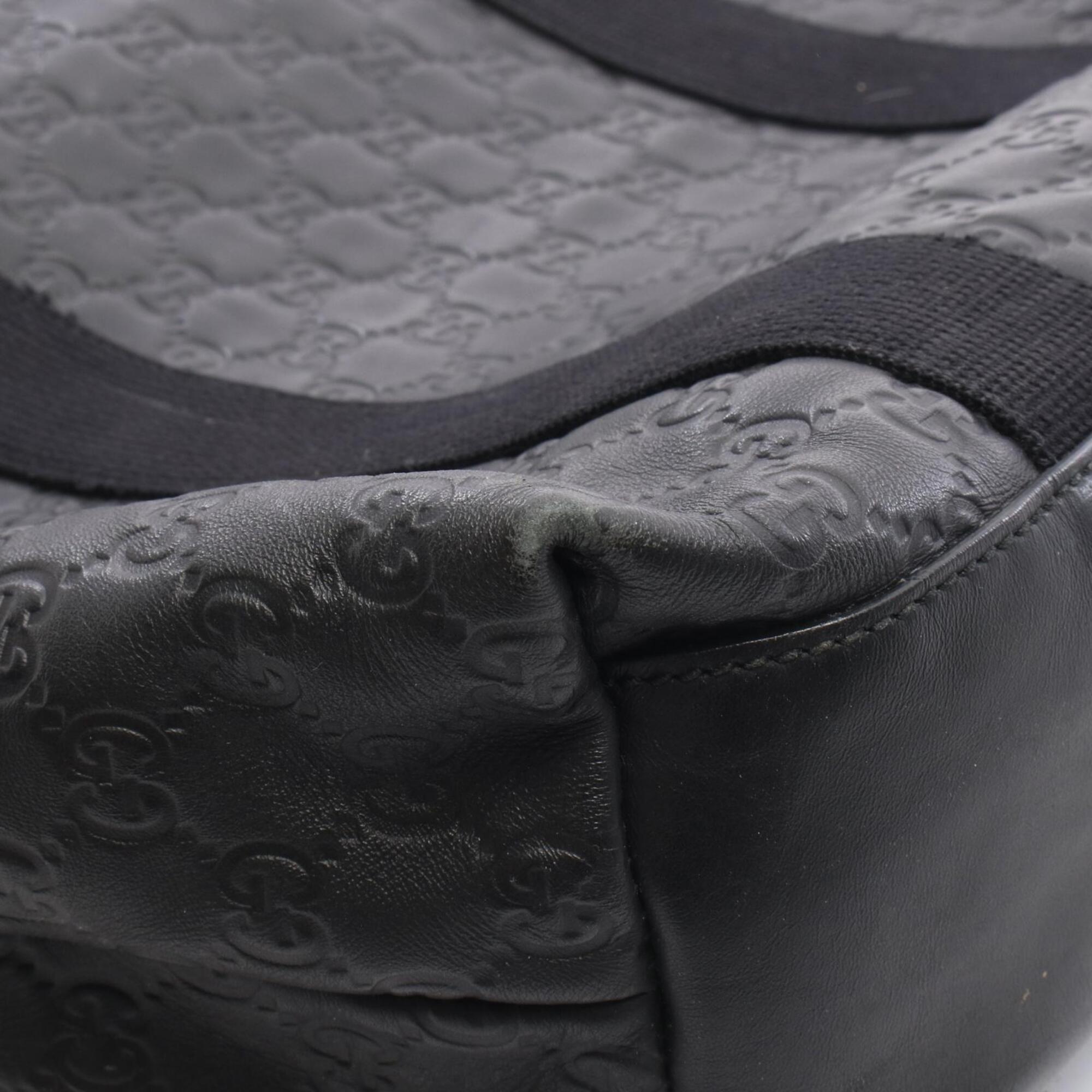 Gucci Black Leather Handbag Tote Bag (Pre-Owned)