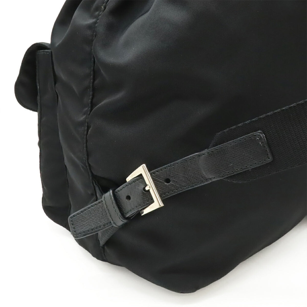 Prada Black Nero Nylon Leather Backpack (Pre-Owned)